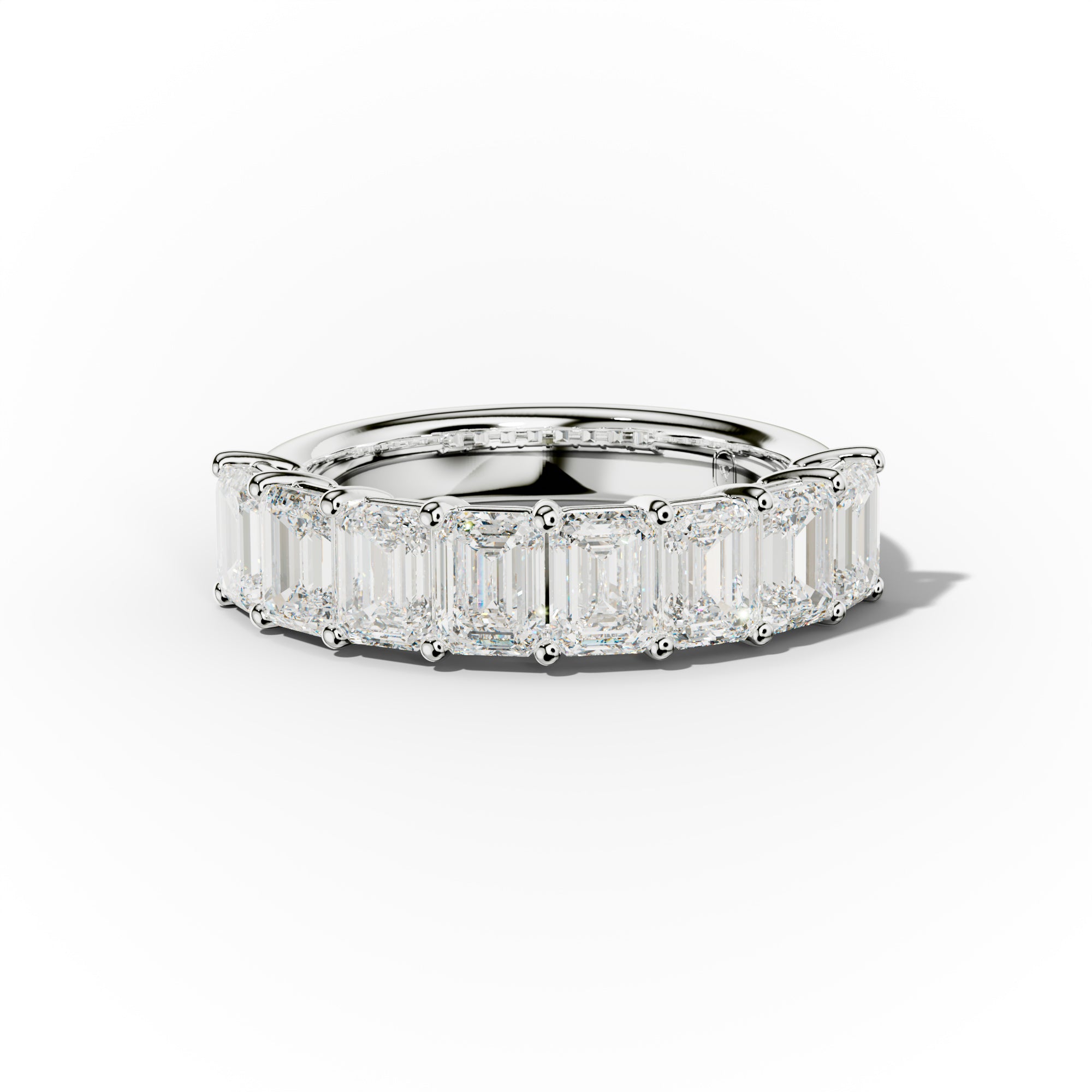 3.0 Carat Emerald Cut Diamond Anniversary Band for Women – Elegant Wedding Ring, Stackable Engagement Ring, Gift for Her – Perfect for Anniversaries, Proposals & Special Occasions