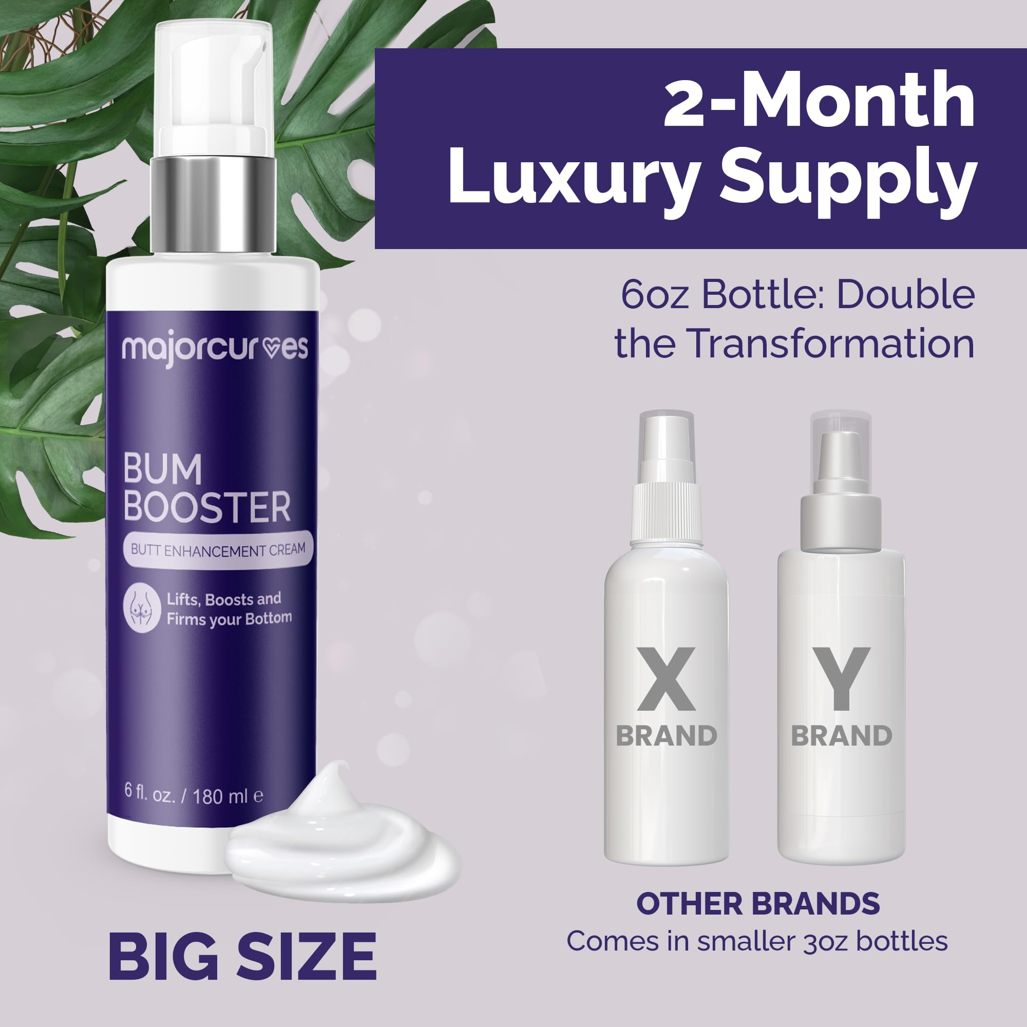 Butt Enhancement Cream for Gluteal Enlargement - 6 Bottles Set - Firming & Lifting Formula for Rounder, Fuller Buttocks - Perfect for Body Shaping & Confidence Boost
