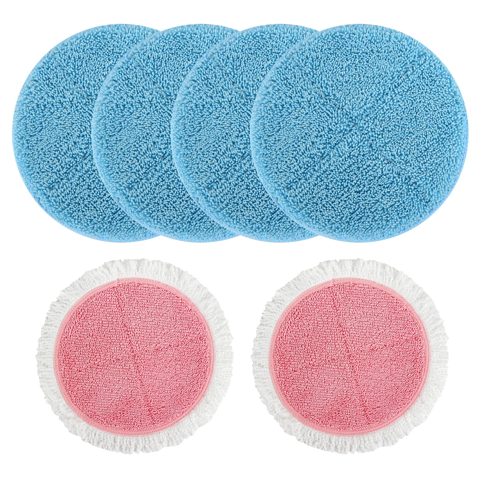 BeiLan Electric Spin Mop Replacement Pads - 6 Pack Microfiber Cleaning Pads for Floor Mops (7.28 Inch) - Perfect for Hardwood, Tile & Laminate Floors - Ideal for Kitchen, Bathroom & Living Room Cleaning
