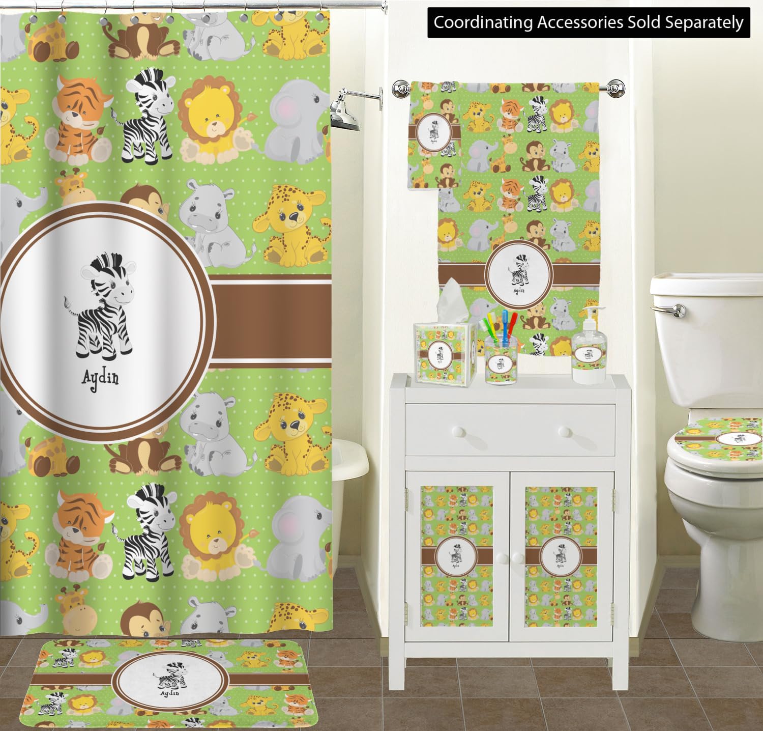 Custom Personalized Safari Hand Towel - Full Print Design for Bathroom, Kitchen & Travel - Unique Gift Idea for Animal Lovers