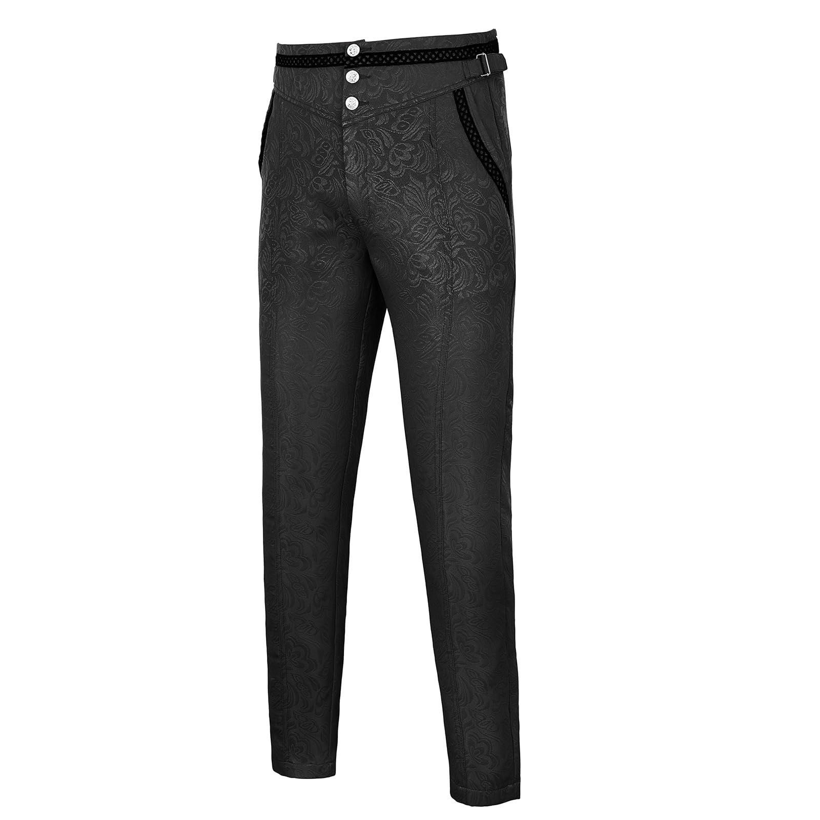 Gothic Pants for Men | Victorian Steampunk Costume Pants | Medieval Pirate Trousers | Halloween Cosplay Outfit | Vintage Style for LARP, Renaissance Fairs & Themed Parties