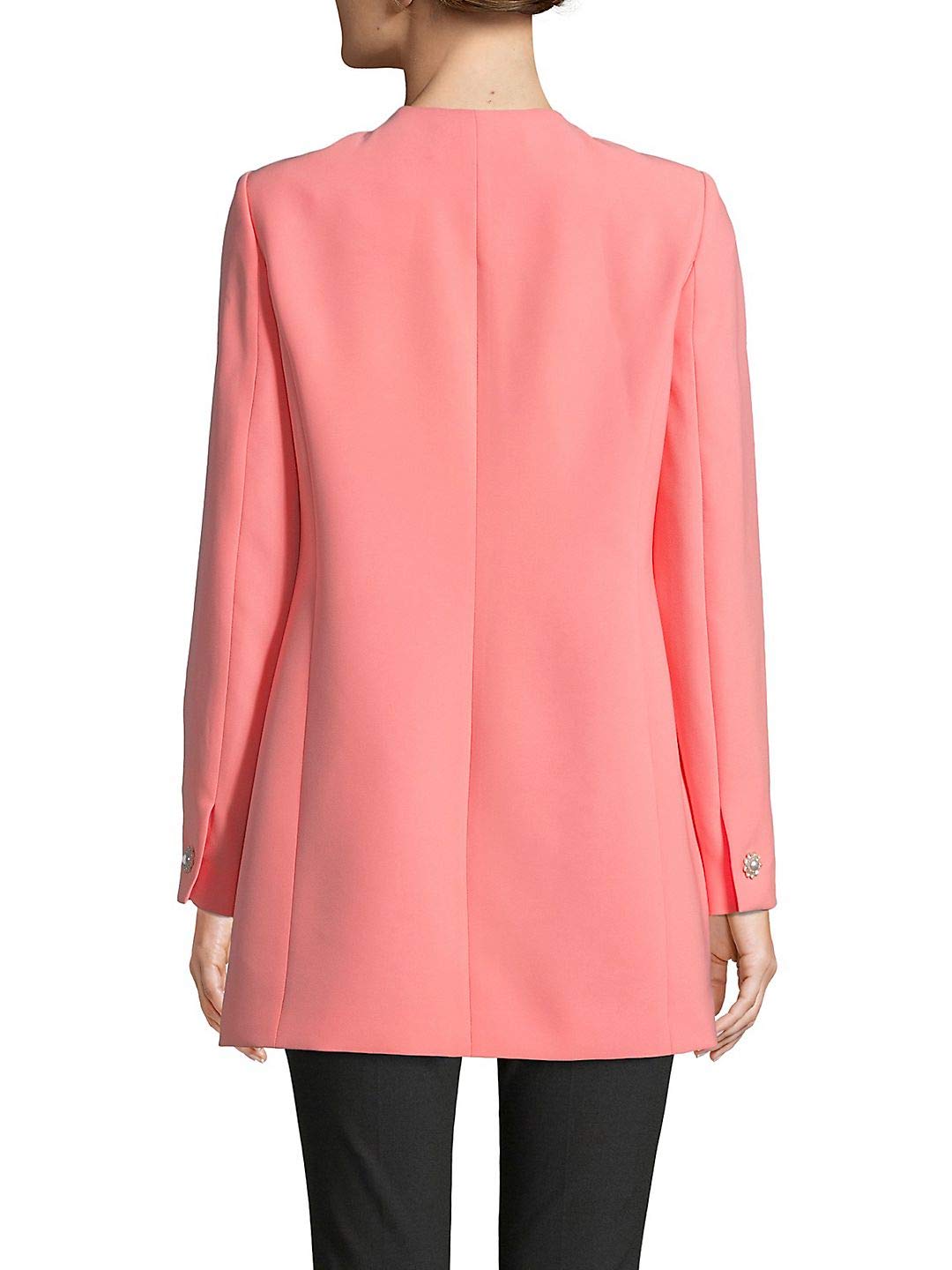 Karl Lagerfeld Paris Women's Long Sleeve Blazer Jacket - Peach (Size 12) | Office Wear, Business Casual, Spring Outerwear for Women