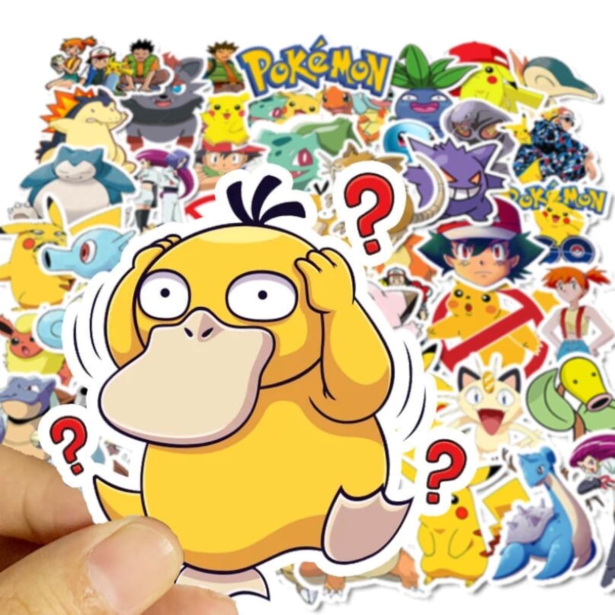 50-Piece Cute Yellow Monster Waterproof Vinyl Stickers - Fun Cartoon Decals for Water Bottles, Laptops, Luggage & Skateboards - Perfect for Teens Room Decor, Party Favors & DIY Crafts - Great Gift for Boys & Girls