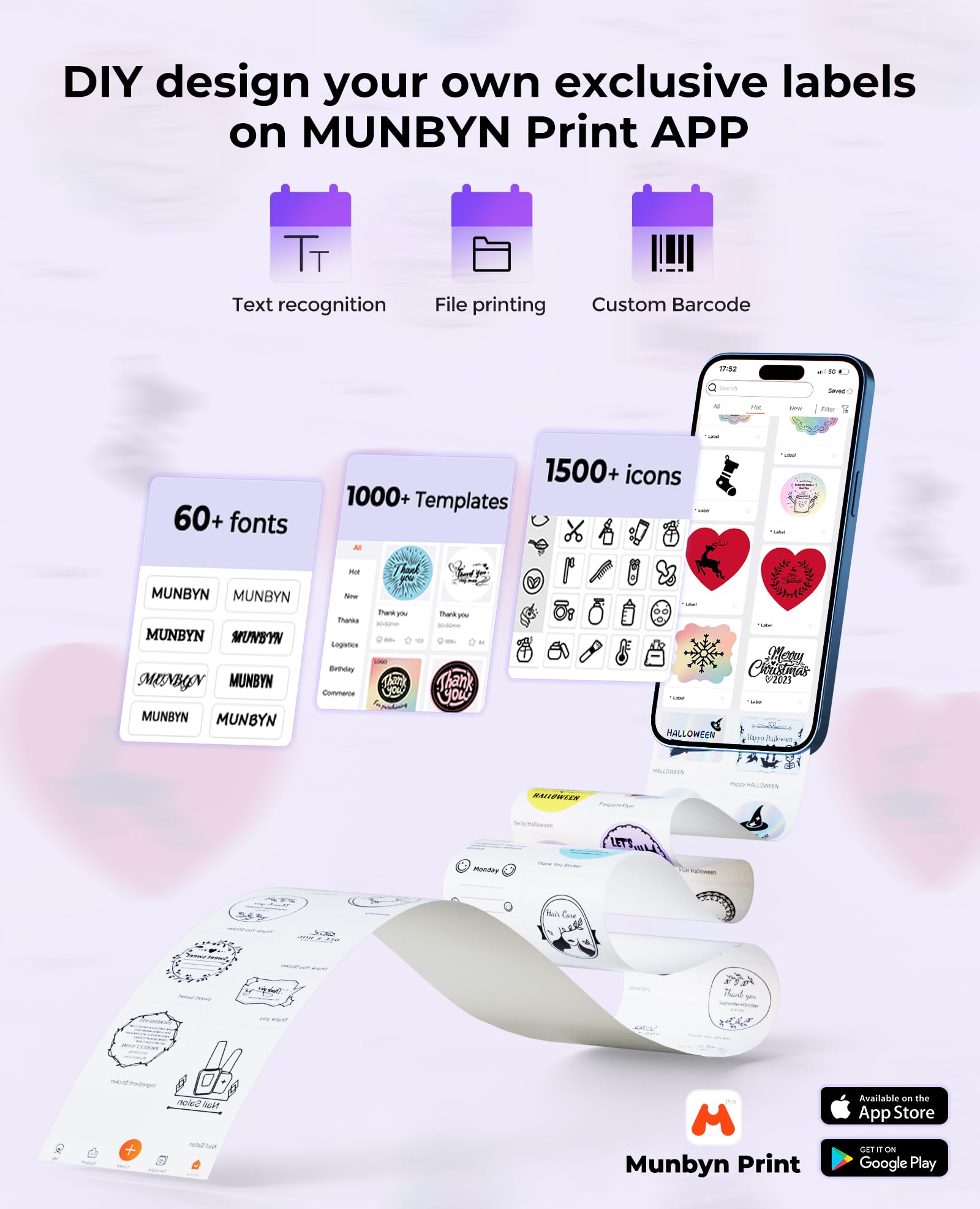 MUNBYN Wireless Bluetooth Thermal Shipping Label Printer 4x6 - Compatible with USPS, Canada Post, eBay - Works with Phone, Tablet & PC (USB) - Perfect for Small Business, Home Office & E-commerce Shipping Labels