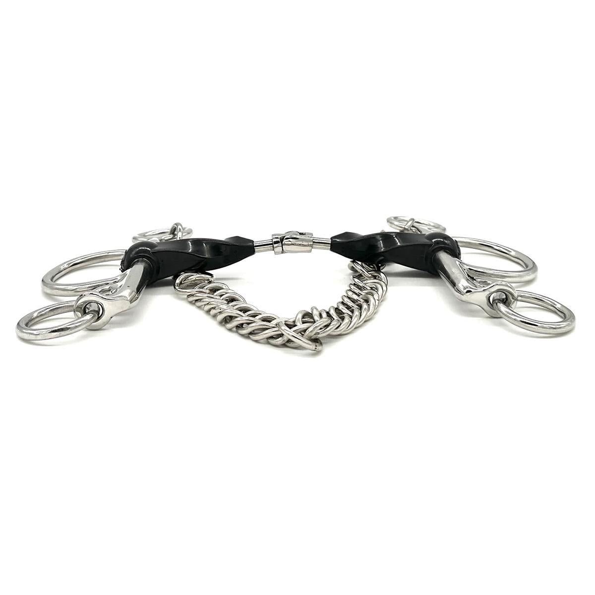 AJR Rubber Twist Hinge Pelham Bit - Comfortable Horse Training Bit for English Riding, Dressage & Jumping - Perfect for Equestrian Sports and Show Competitions