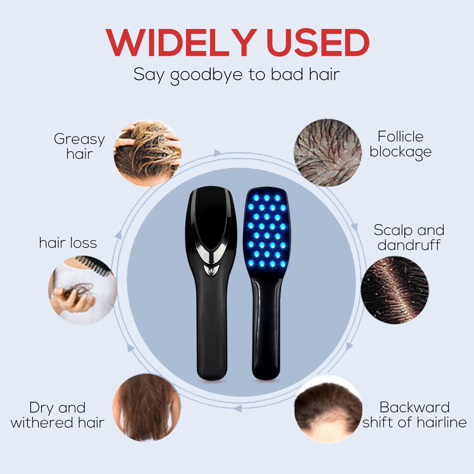 Laser Hair Growth Comb - Electric Scalp Massager for Hair Regrowth & Thinning Hair Treatment - Stimulates Follicles with Laser Therapy - Perfect for Home Use & Salon Treatments