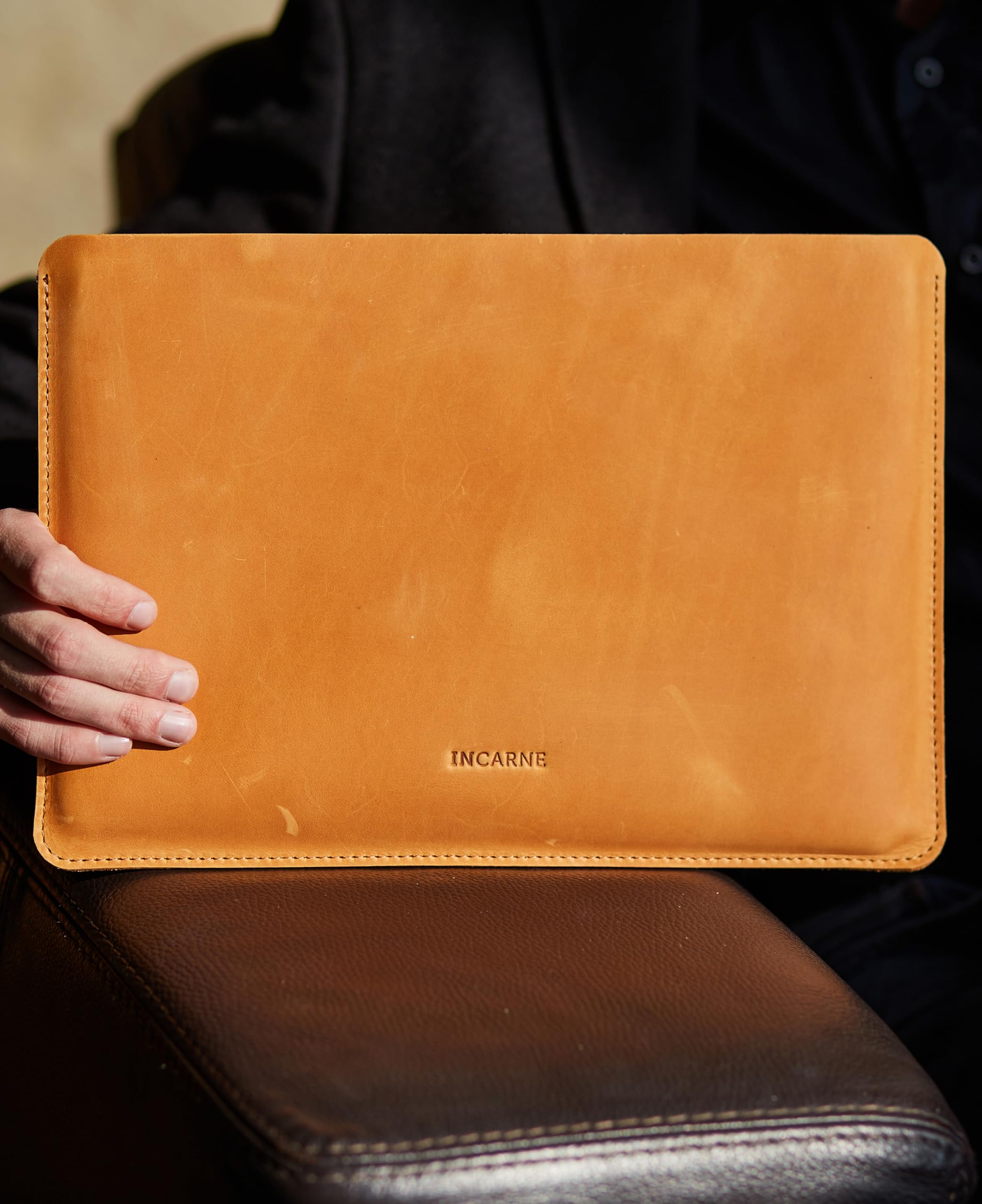 Premium Genuine Leather Laptop Sleeve for MacBook Air 13