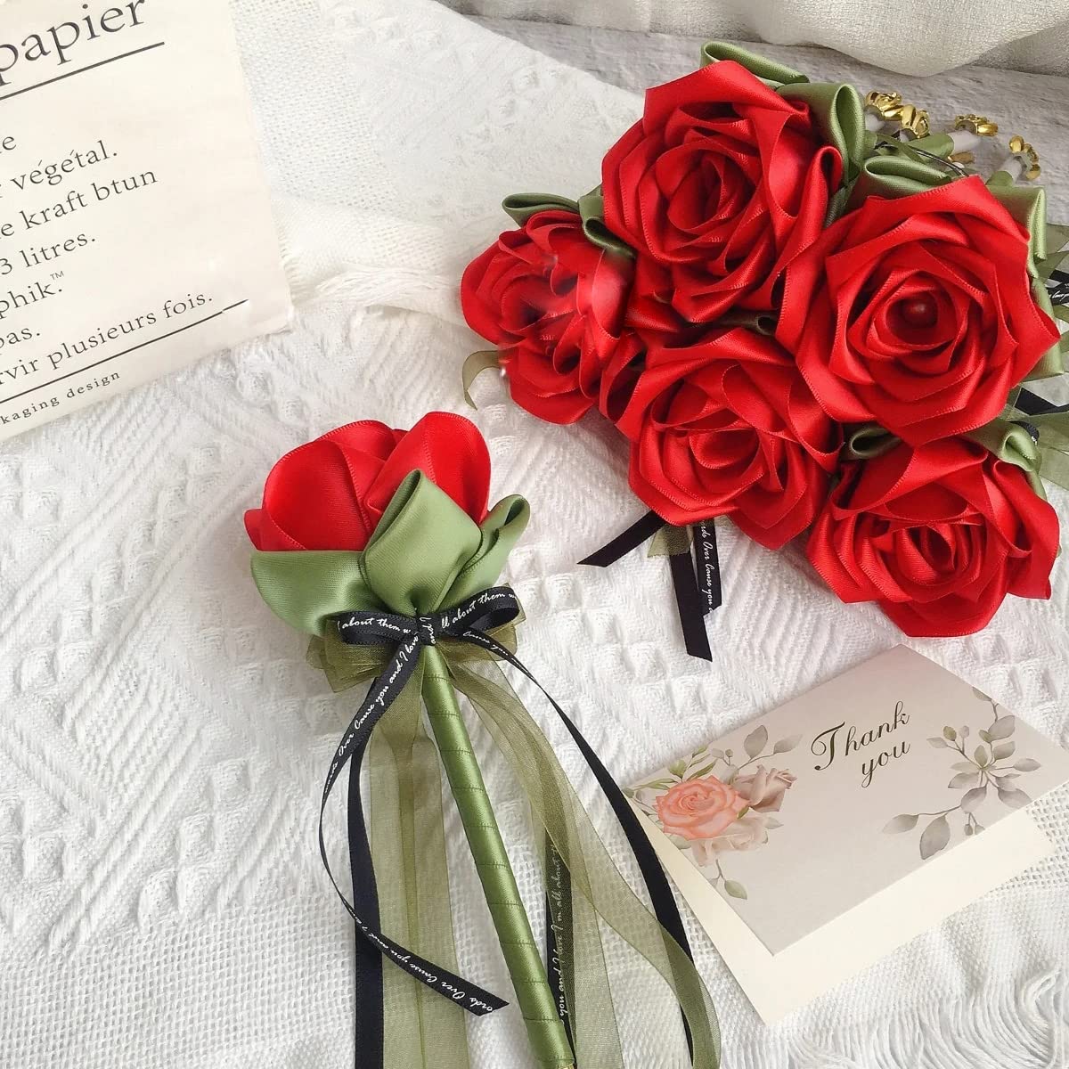 1 Inch x 25 Yards Red Satin Wired Ribbon - Premium Gift Wrapping, Wedding Invitations, Floral Bouquets & Party Decorations | Perfect for DIY Crafts, Bridal Showers & Holiday Gift Packaging