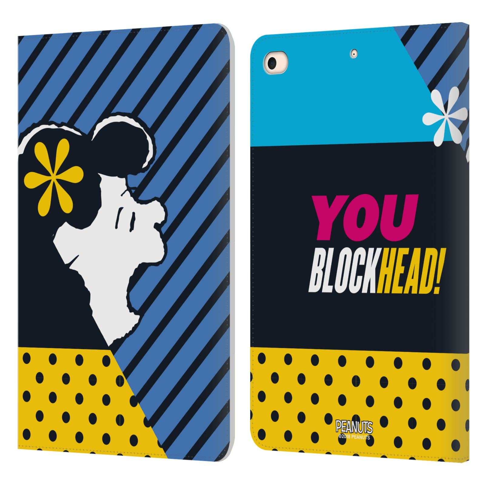 Head Case Designs Peanuts Lucy Van Pelt Leather Book Wallet Case for Apple iPad Mini 2019 – Perfect for Reading, Travel & School