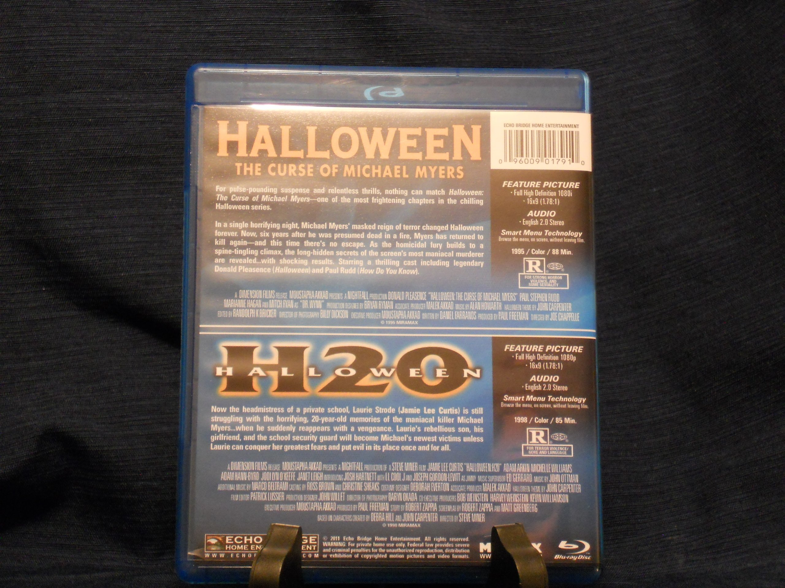 Halloween: The Curse of Michael Myers & Halloween H20: Twenty Years Later - Miramax Double Feature Blu-ray | Horror Movie Collection | Perfect for Halloween Parties & Movie Nights