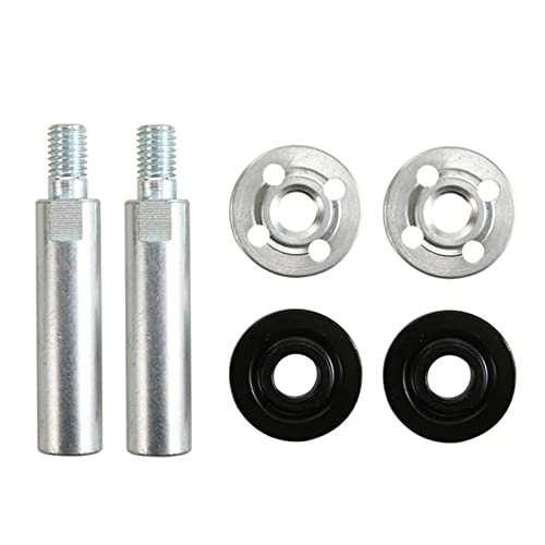 6PCS M10 Thread Angle Grinder Extension Rod 80mm Adapter Shaft with Nuts - Perfect for Polishing, Grinding & Connecting Power Tools in Workshop Projects