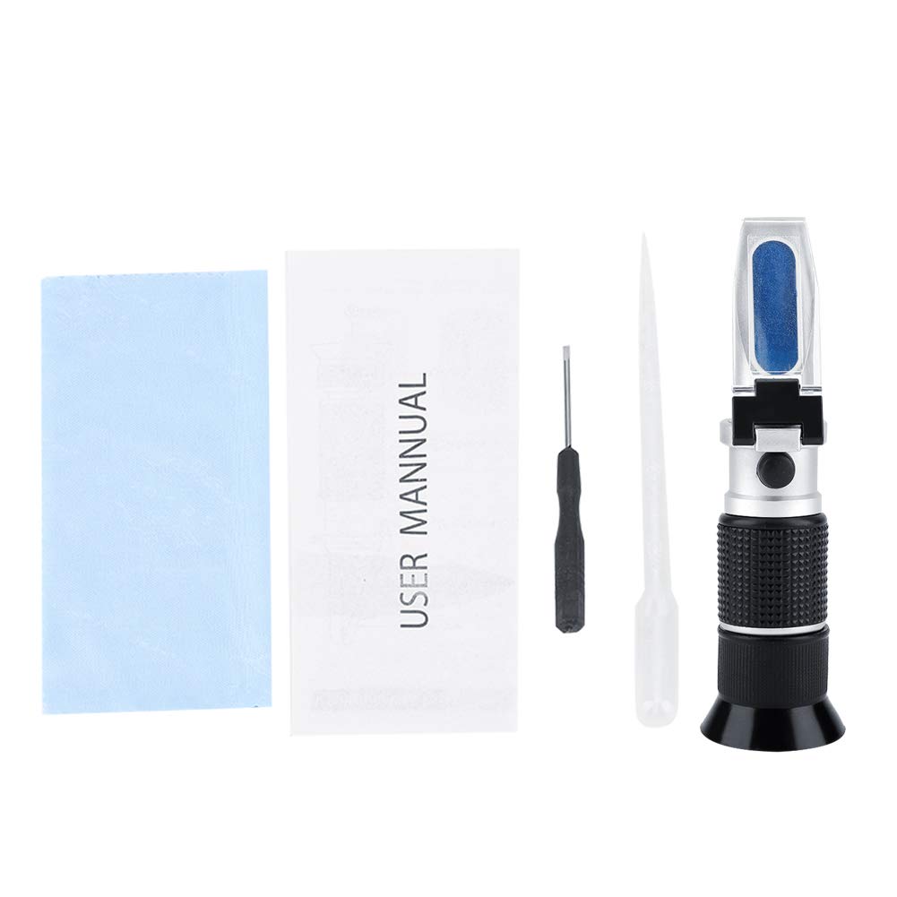 Professional Handheld Refractometer 0-90% Brix Scale - Portable Sugar Content Tester for Beer, Milk, Fruits, Honey & Maple Syrup - Perfect for Home Brewing, Winemaking, Agriculture & Food Quality Control