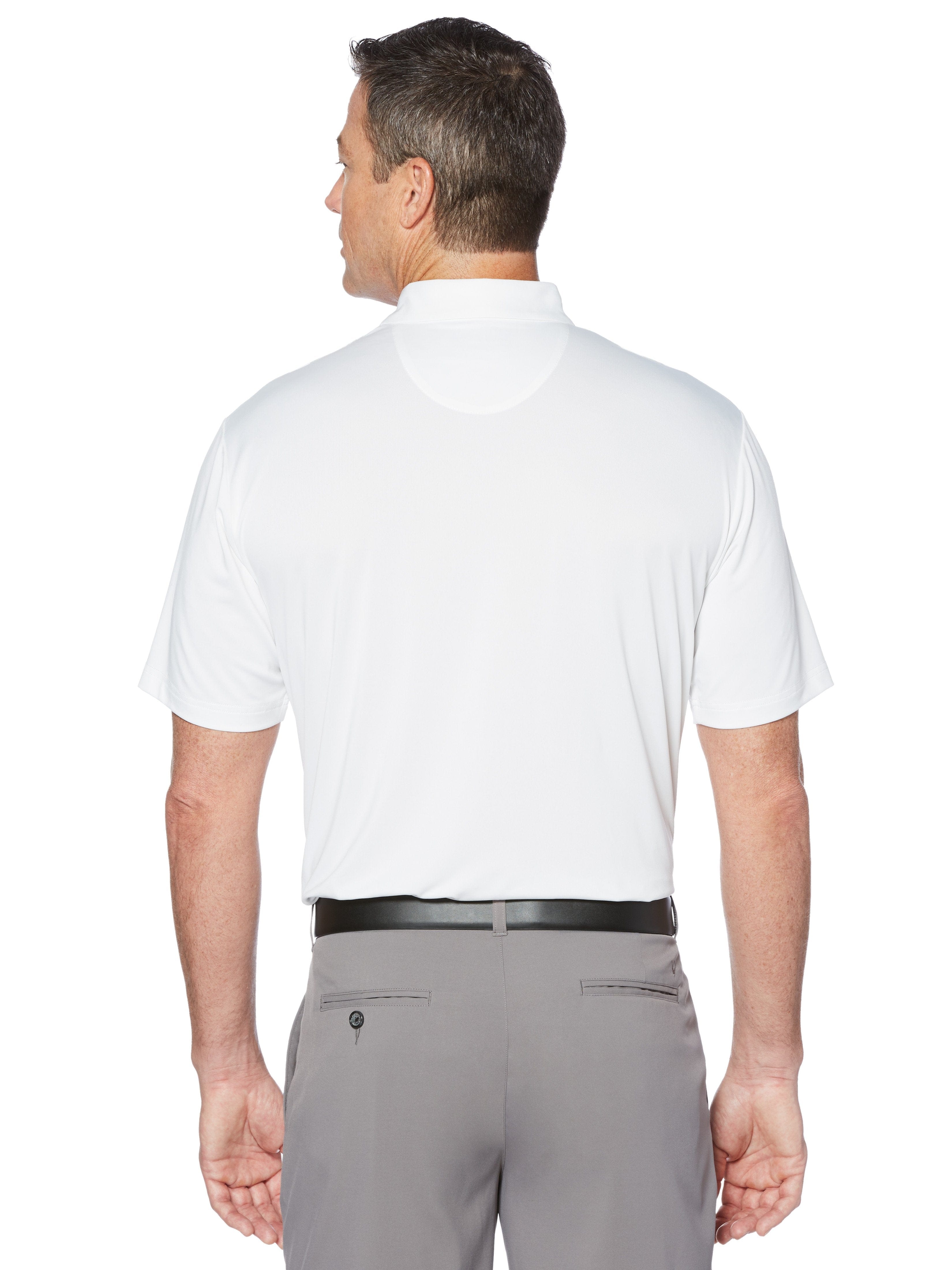 Cooling Pigment Chest Print Polo Shirt for Men - Breathable & Moisture-Wicking Golf & Summer Casual Wear