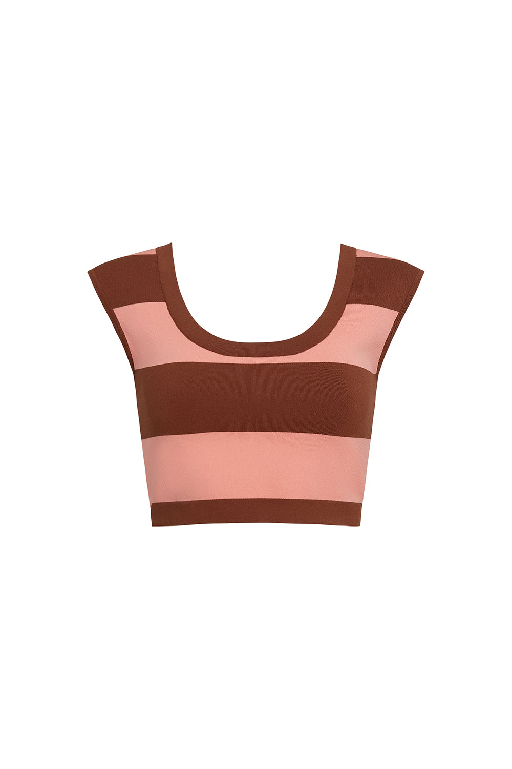 Pink & Tobacco Striped Ballet Top - Elegant Dancewear for Ballet & Yoga | Perfect for Performances, Practice & Casual Wear