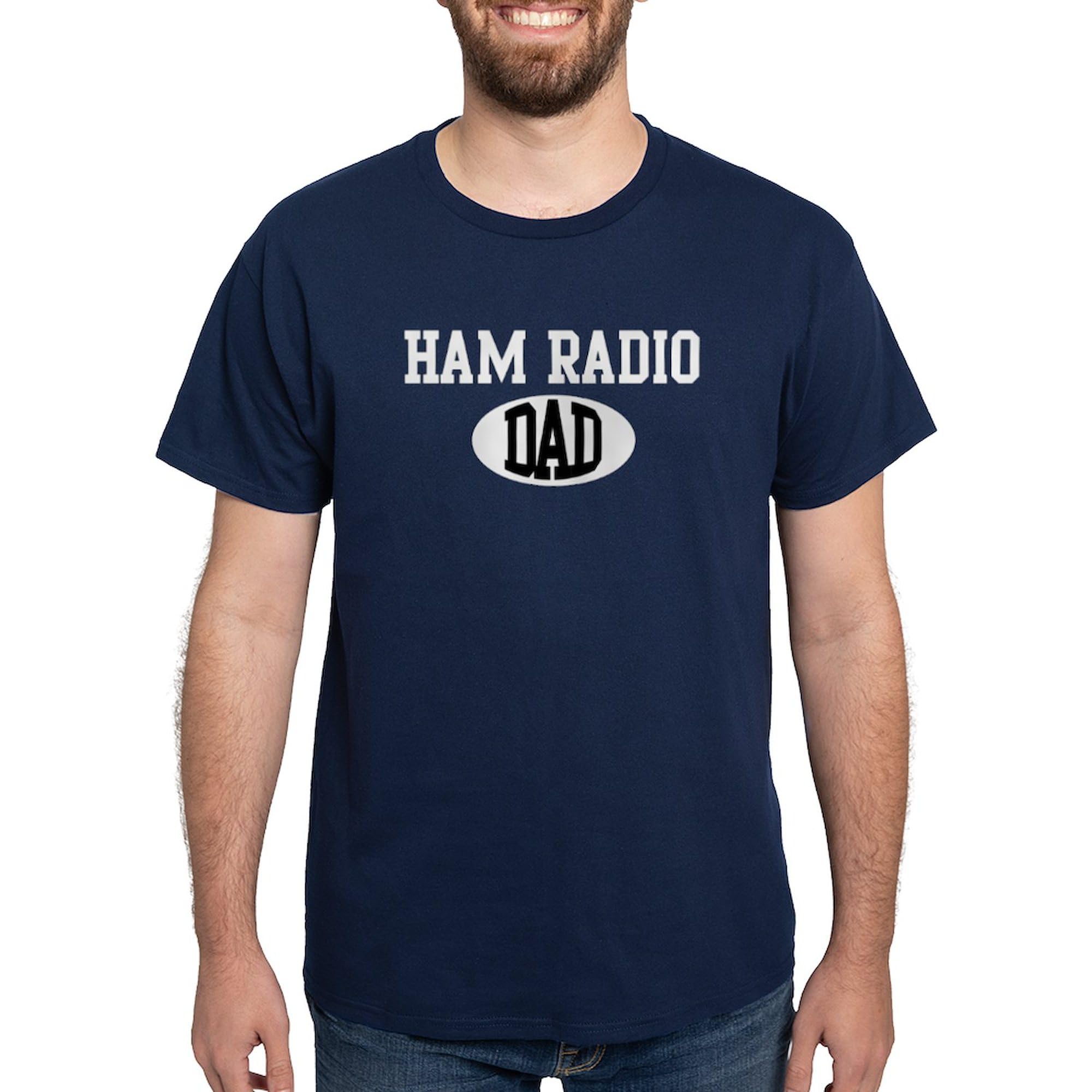 Ham Radio Dad Dark T-Shirt for Men - 100% Cotton Classic Graphic Tee | Perfect for Father's Day, Radio Enthusiast Gifts & Casual Wear
