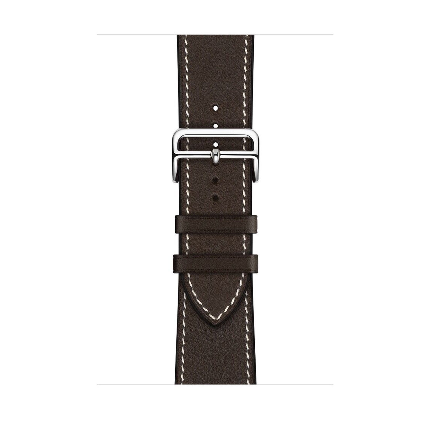 Genuine Leather Band for Apple Watch - Single Tour Ébène - Stylish & Comfortable Replacement Strap for Work, Gym & Everyday Wear