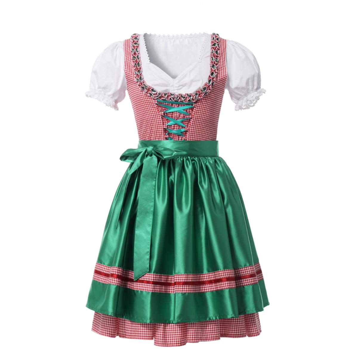 GRACEART German Oktoberfest Costume for Women - 3 Piece Dirndl Dress (Size L, A) | Perfect for Oktoberfest Parties, Halloween & Themed Events