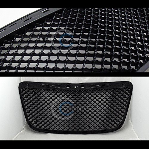 Black Big Horn Horizontal Style Sports Front Grill Cover for 2011-2014 Chrysler 300/300c - Heavy Duty Mesh Bumper Guard | Car Accessories for Enhanced Protection & Style | Perfect for Off-Roading, Daily Driving & Car Shows