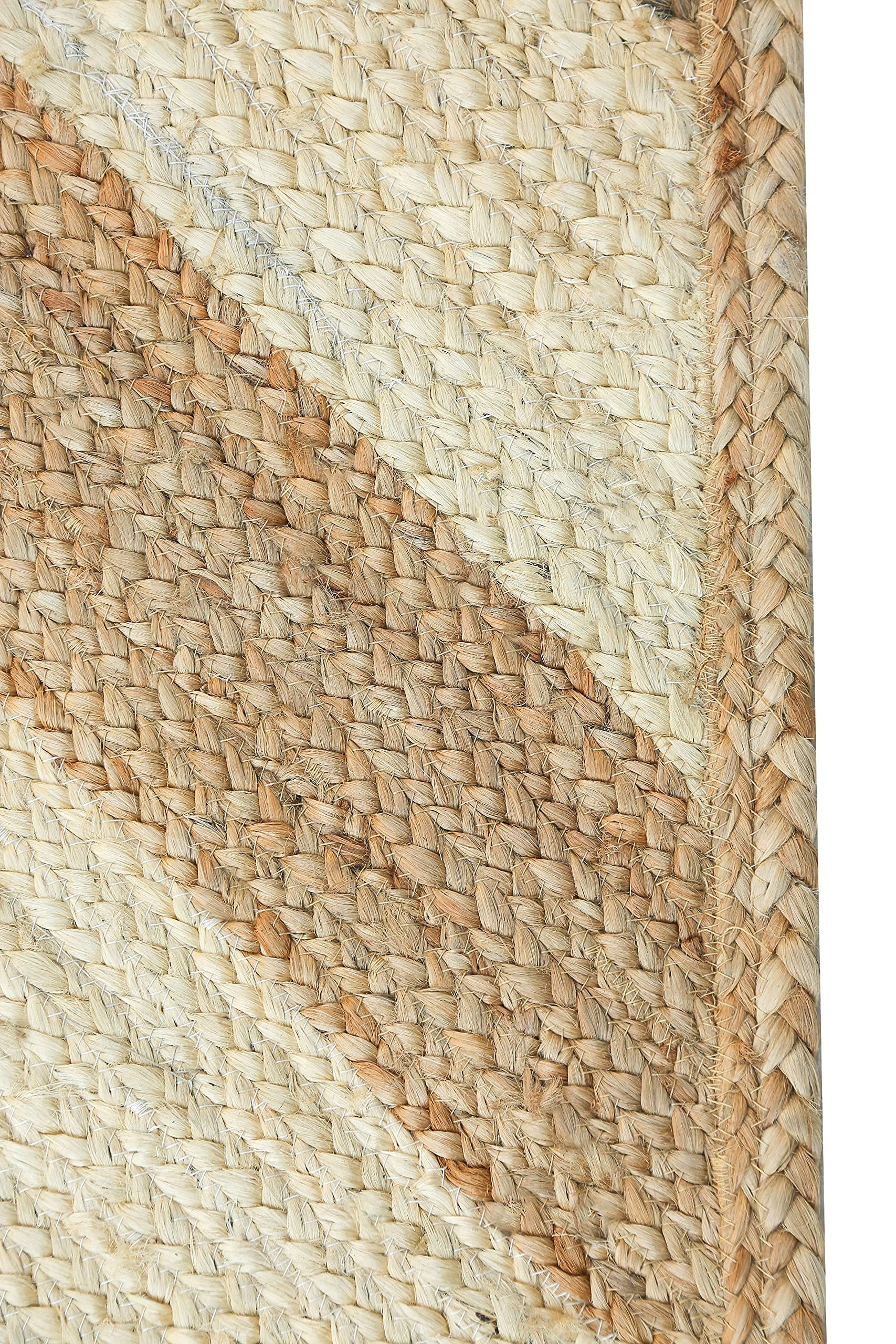 Abani Premium Natural Fiber Woven Chevron Jute Area Rug 8x10 - Farmhouse Bohemian Style Textured Rug for Dining Room, Living Room & Bedroom | Eco-Friendly Home Decor | 7'9