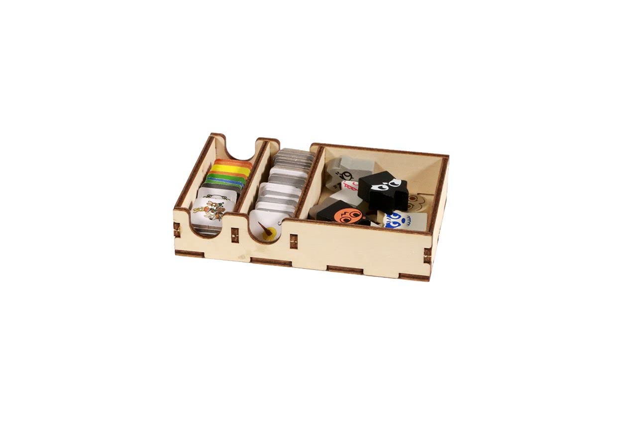 Premium Wooden Game Organizer for Root Board Game - Broken Token Compatible Storage Box with Multi-Tier Trays | Perfect for Game Nights & Organized Storage
