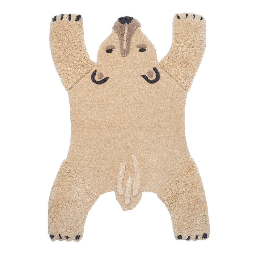 Soft Polar Bear Animal Tufted Rug - Cozy Plush Floor Mat for Kids Room, Nursery, or Living Room Decor