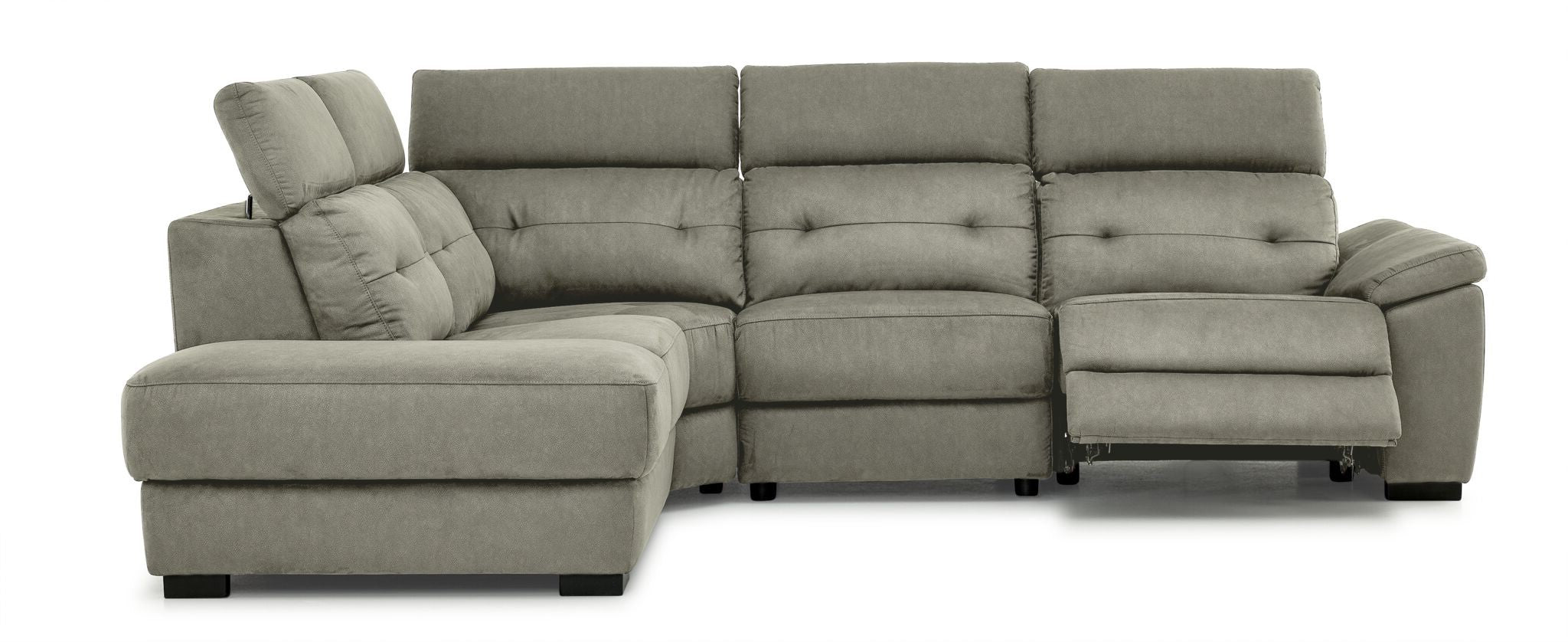 Colorado 4-Piece Power Reclining Sectional Sofa with Left-Facing Chaise in Silver - Perfect for Living Room, Home Theater & Family Gatherings