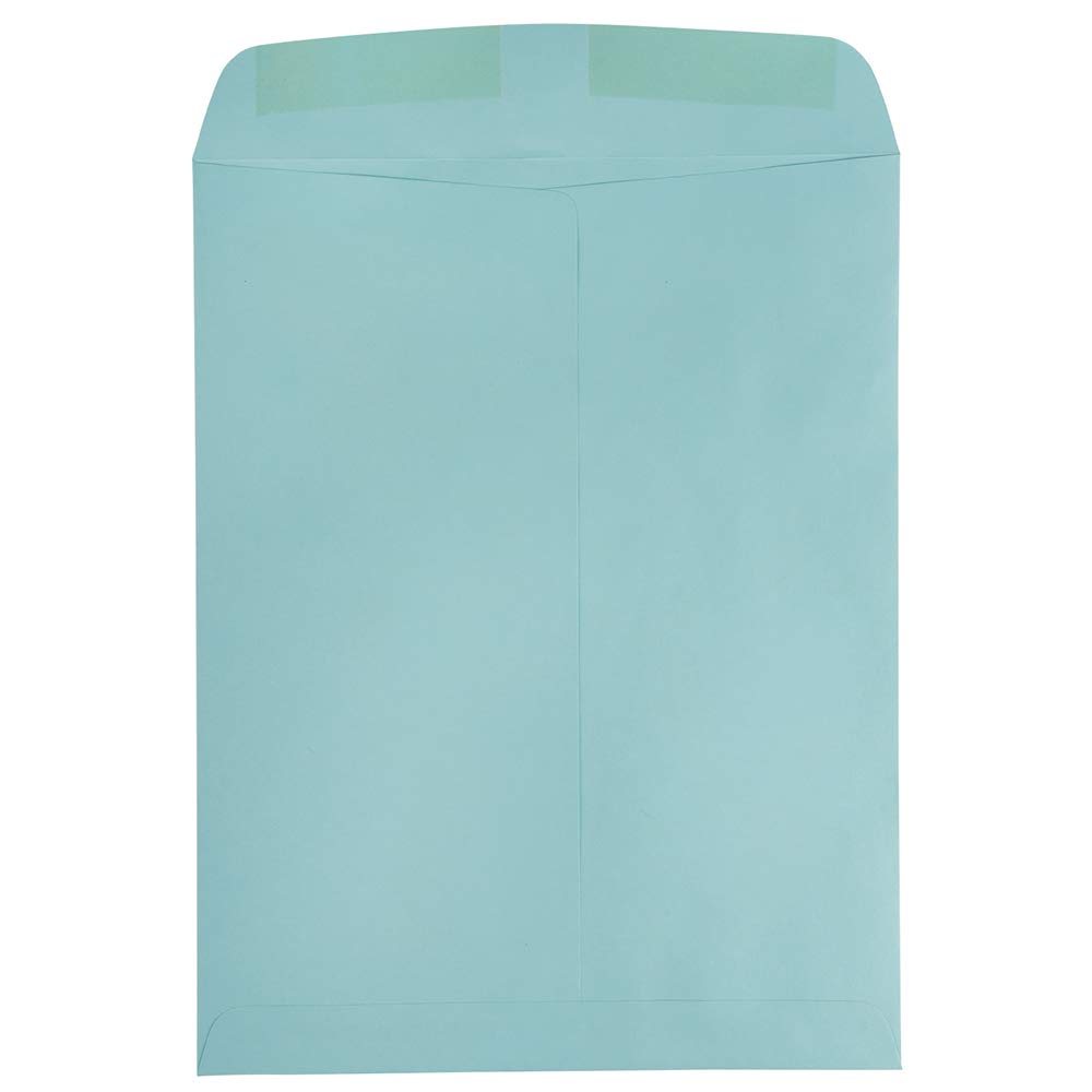 Premium JAM PAPER 10x13 Open End Catalog Envelopes - Aqua Blue (100 Pack) - Ideal for Business Mailings, Marketing Materials & Document Storage