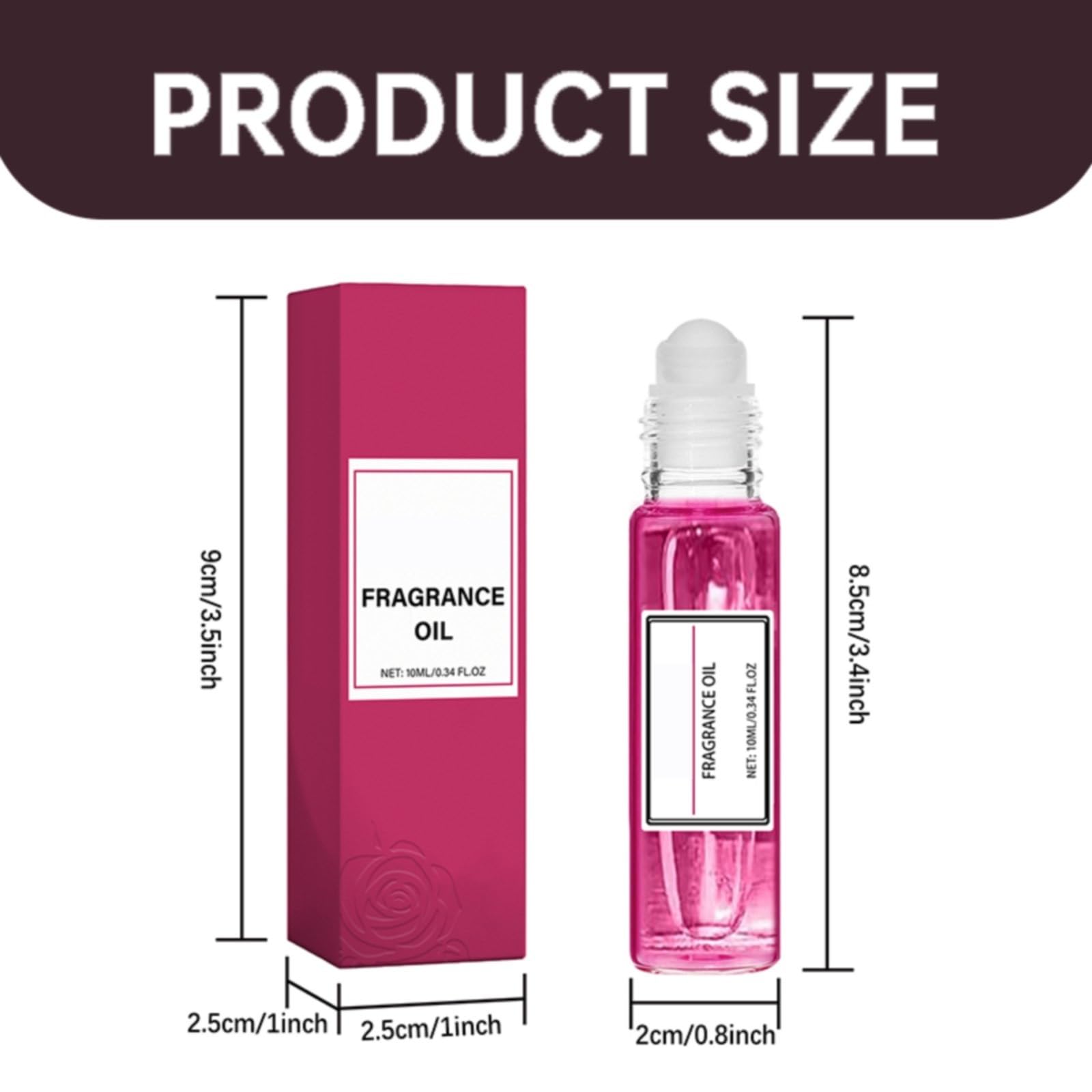 2-Pack Crazy in Love Roll-On Perfume Oil for Women - Long Lasting Fragrance by Dla Cosmetics (2.5x2.5x3.5 inch) - Perfect for Date Night, Gift Giving & Everyday Wear