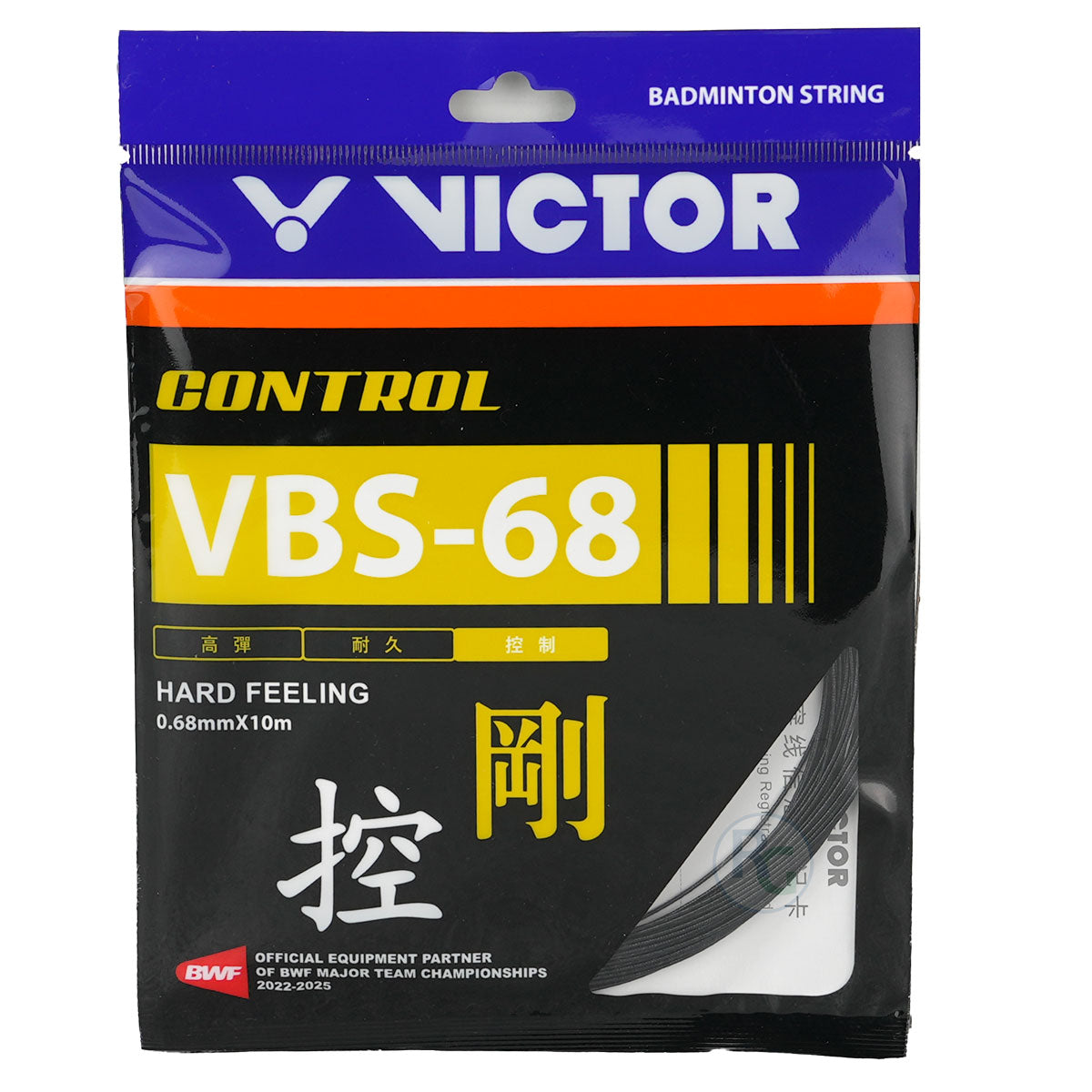 Victor VBS 68 Control Badminton String Set (10m) - High Performance Badminton Racket String for Precision Shots | Perfect for Competitive Play & Training Sessions