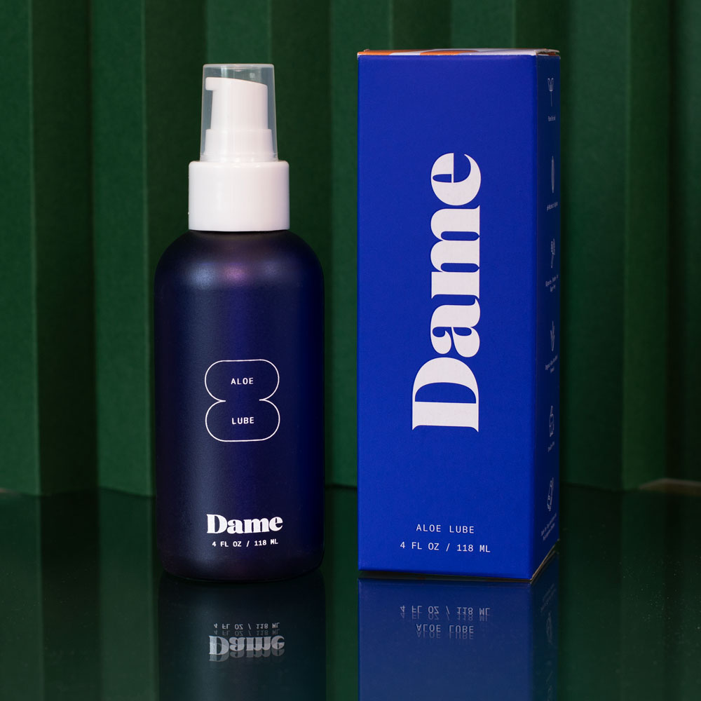 Dame Aloe Lubricant 4oz - Natural Personal Lubricant for Women & Men, Water-Based, Soothing Aloe Vera Formula - Perfect for Intimate Comfort, Massage & Sensitive Skin Care