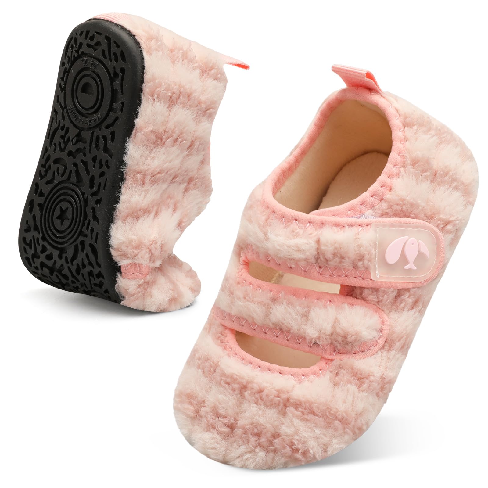 FEETCITY Warm Toddler House Slippers for Boys & Girls - Soft Winter Indoor Home Shoes with Non-Slip Soles - Perfect for Playtime, Nursery and Cozy Family Moments at Home