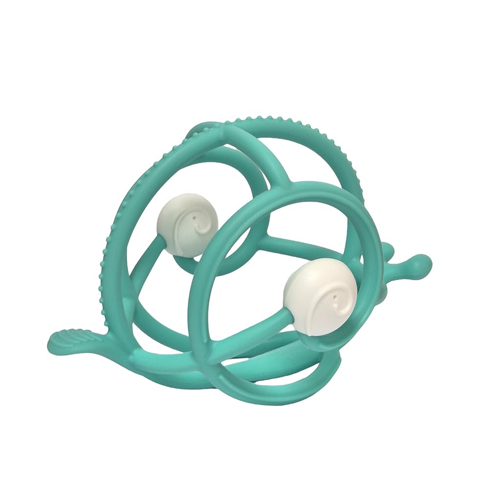 Mombella Snail Baby Teether & Rattle Toy - Soft Silicone Teething Toys for Infants 3-18 Months | BPA Free Chew Toy for Soothing Sore Gums | Perfect for Newborn Sensory Development & On-the-Go Parenting