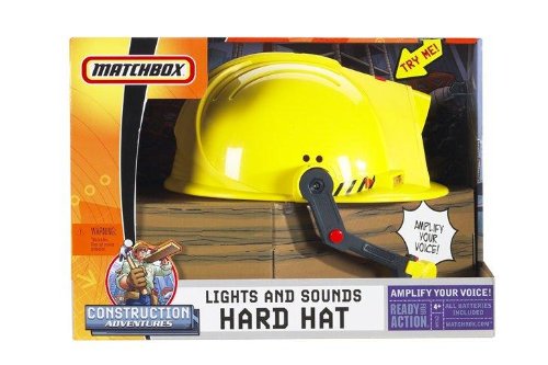 Matchbox Lights and Sounds Hard Hat - Realistic Construction Toy for Kids with LED Lights & Sound Effects - Perfect for Pretend Play, Construction Role Play, and Collectible Fun