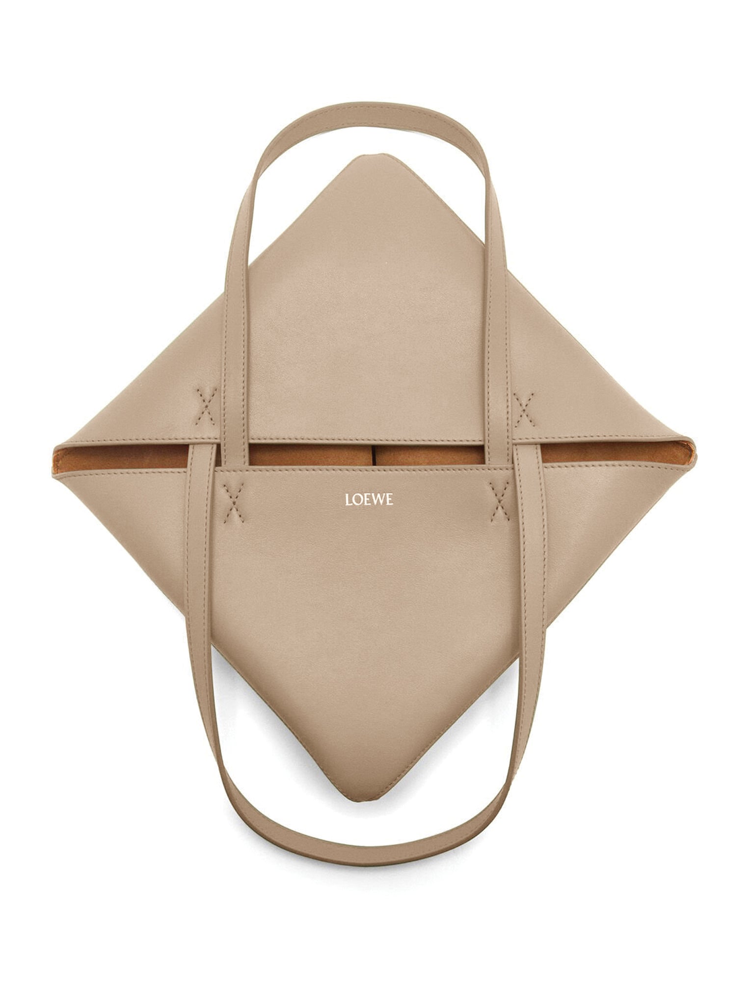 Premium Polished Calfskin Puzzle Fold Tote Bag - Stylish & Spacious for Work, Travel & Shopping