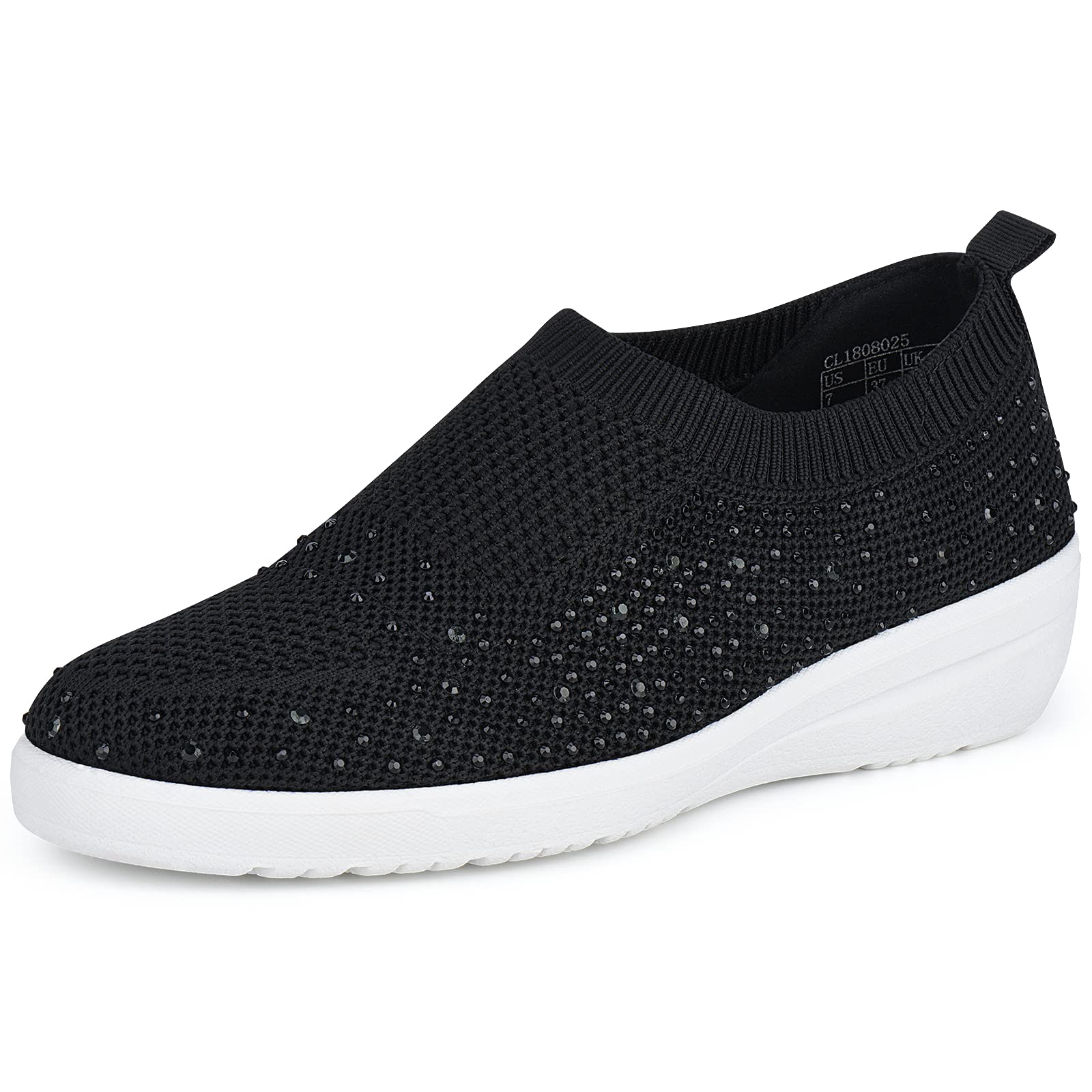 JENN ARDOR Women's Slip-On Sneakers - Breathable Mesh Knit Walking Shoes | Lightweight Casual Fashion Sock Sneakers for Women | Perfect for Work, Travel & Everyday Comfort