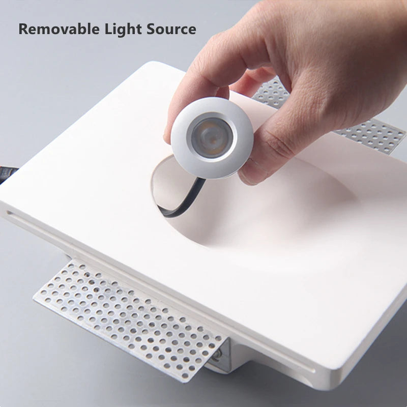 Modern Recessed LED Wall Light - Dimmable Waterproof Indoor/Outdoor Lighting for Living Room, Bedroom, Hallway & Patio