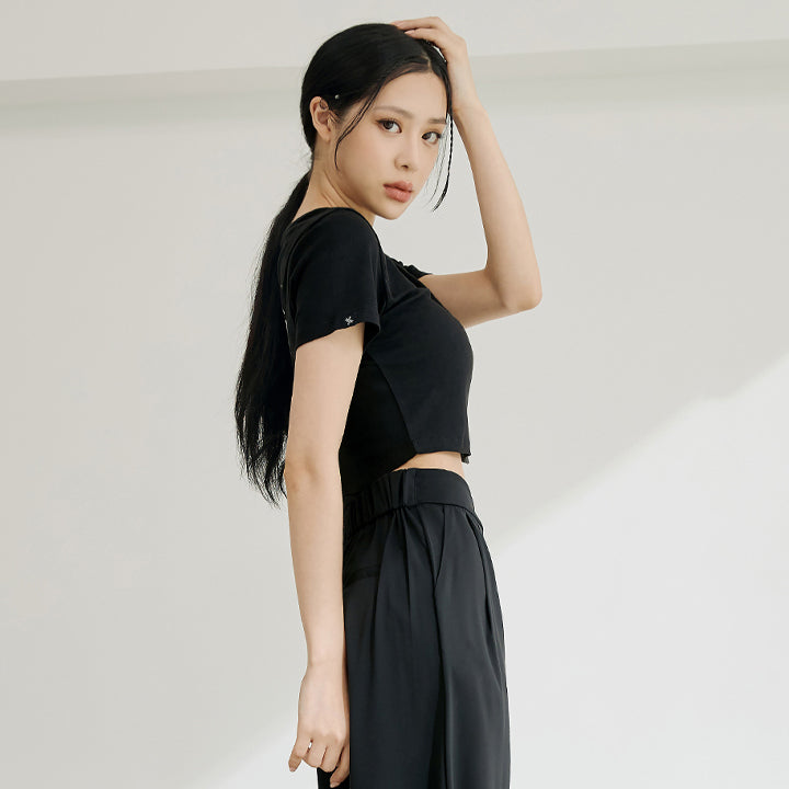 Breathable Cotton Croptop for Women - Summer Cooling Comfort Fit T-Shirt for Yoga, Running & Casual Wear