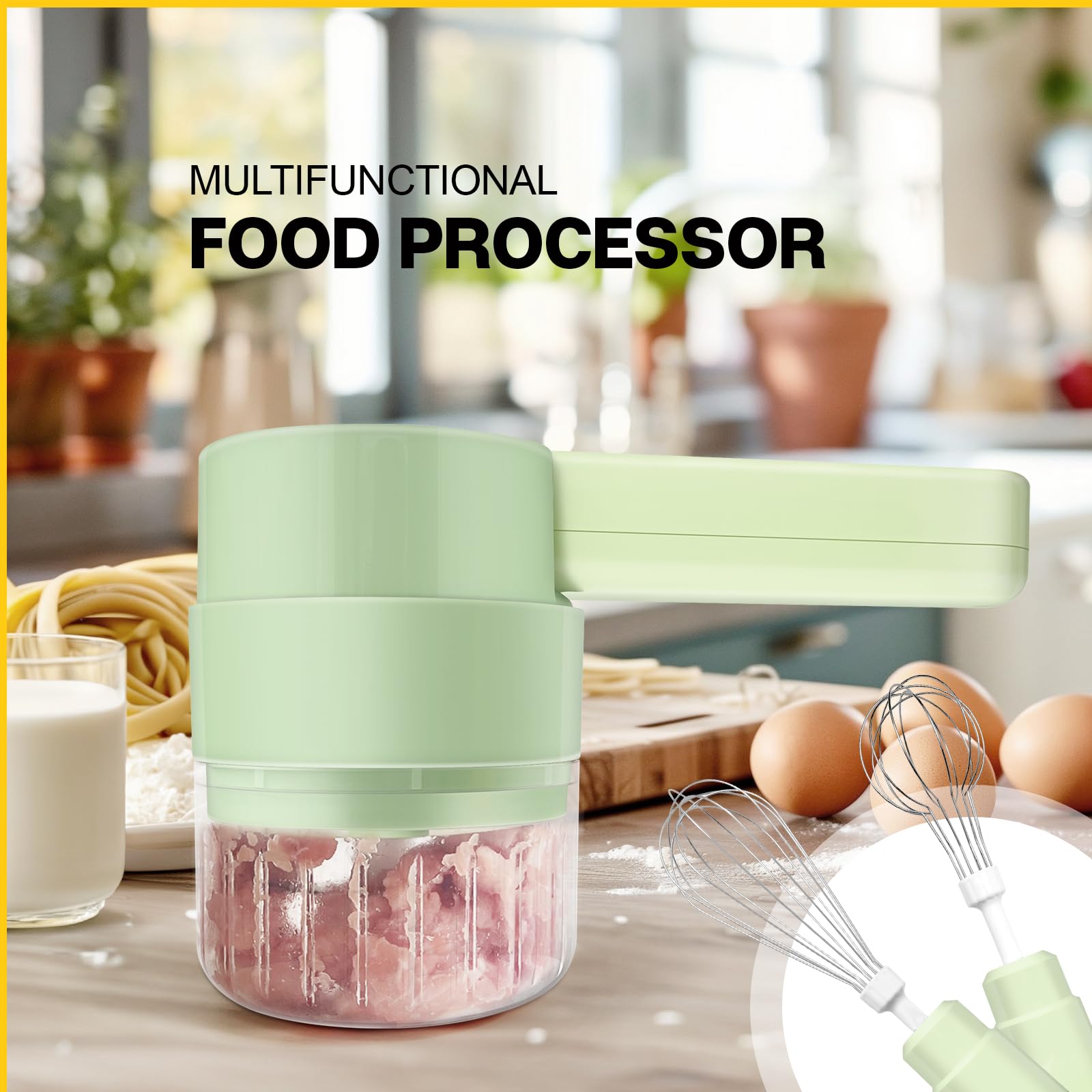 **Electric Hand Mixer with Auto-Scrape Design - 5-Speed Cordless Mixer for Baking, Whipping, Kneading Dough - Ideal for Home Bakers, Cake Decorating, and Cookie Making**