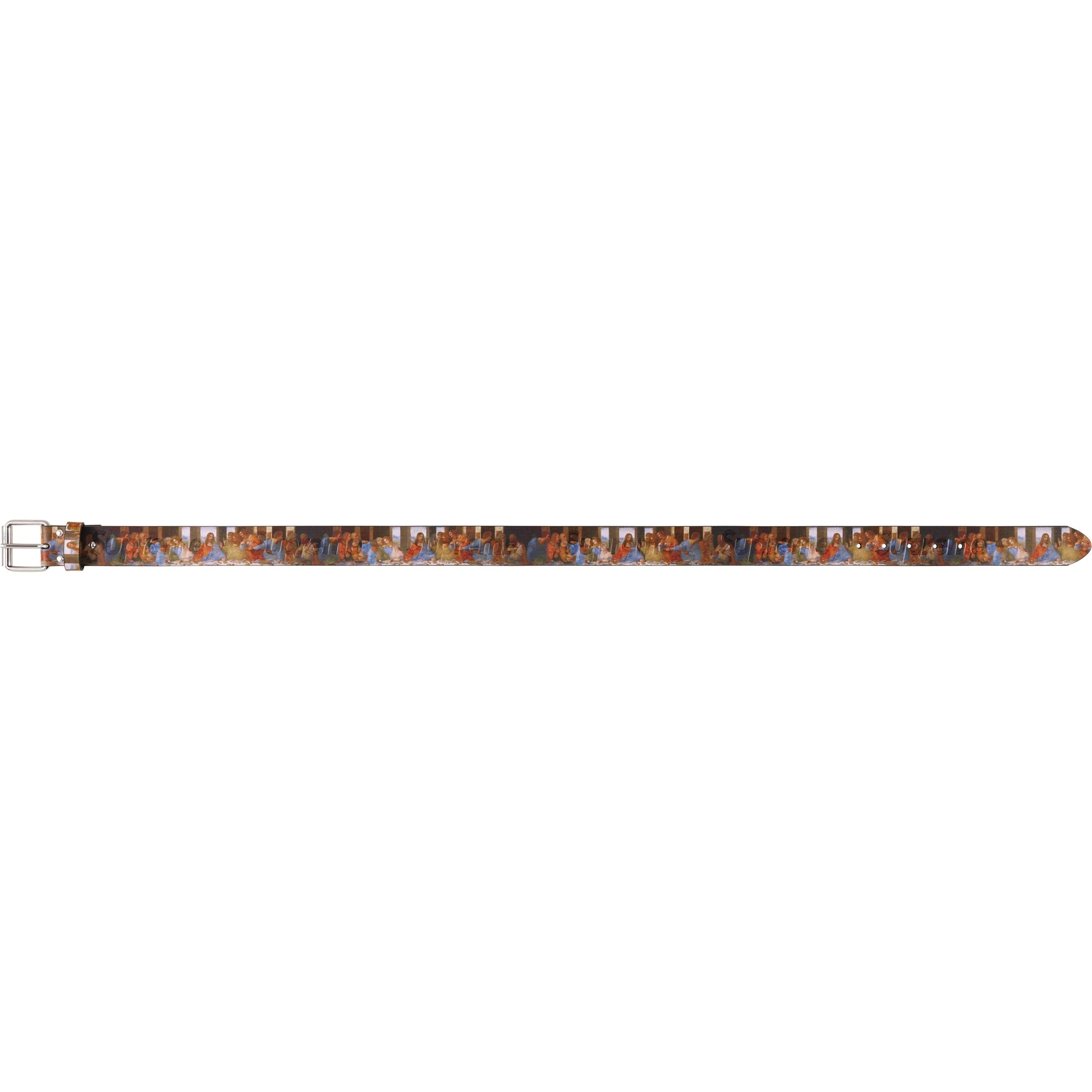SUPREME 25SS LAST SUPPER GENUINE LEATHER BELT for Men - Fashionable Designer Belt for Jeans, Pants & Casual Outfits