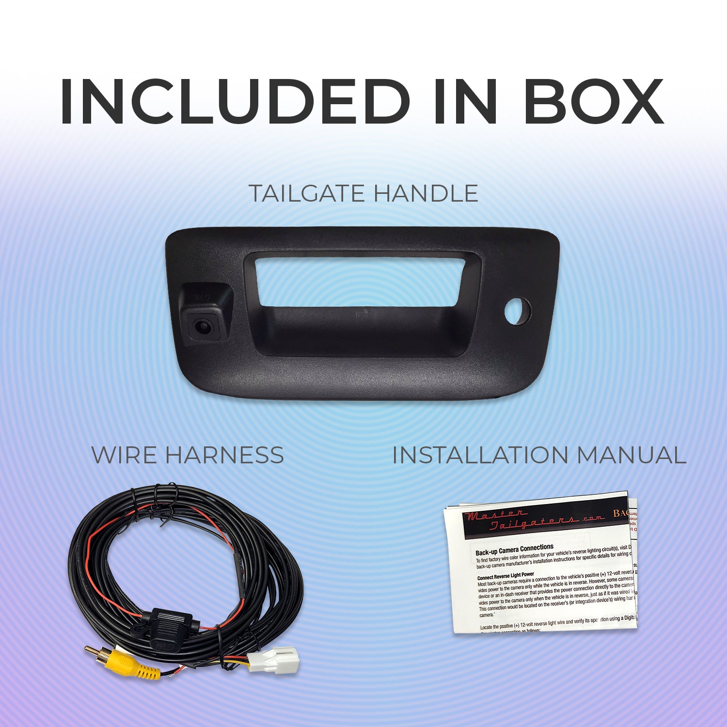 2007-2013 Chevrolet Silverado & GMC Sierra Black Tailgate Handle Replacement with Backup Camera - Perfect for Truck Upgrades & Off-Road Adventures