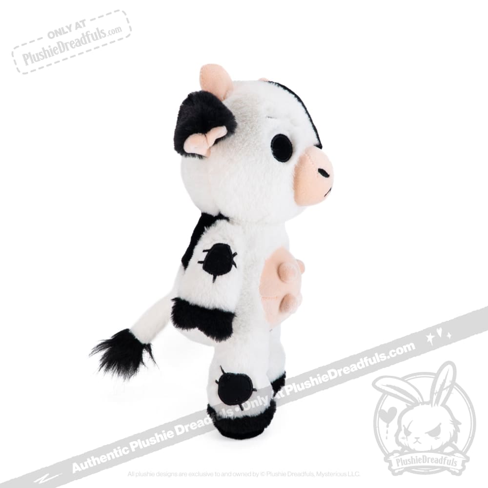 Plushie Dreadfuls Mad Cow Plush Stuffed Animal - Soft Cuddly Toy for Kids, Unique Gift for Horror Fans, Perfect for Halloween Decor & Movie Nights