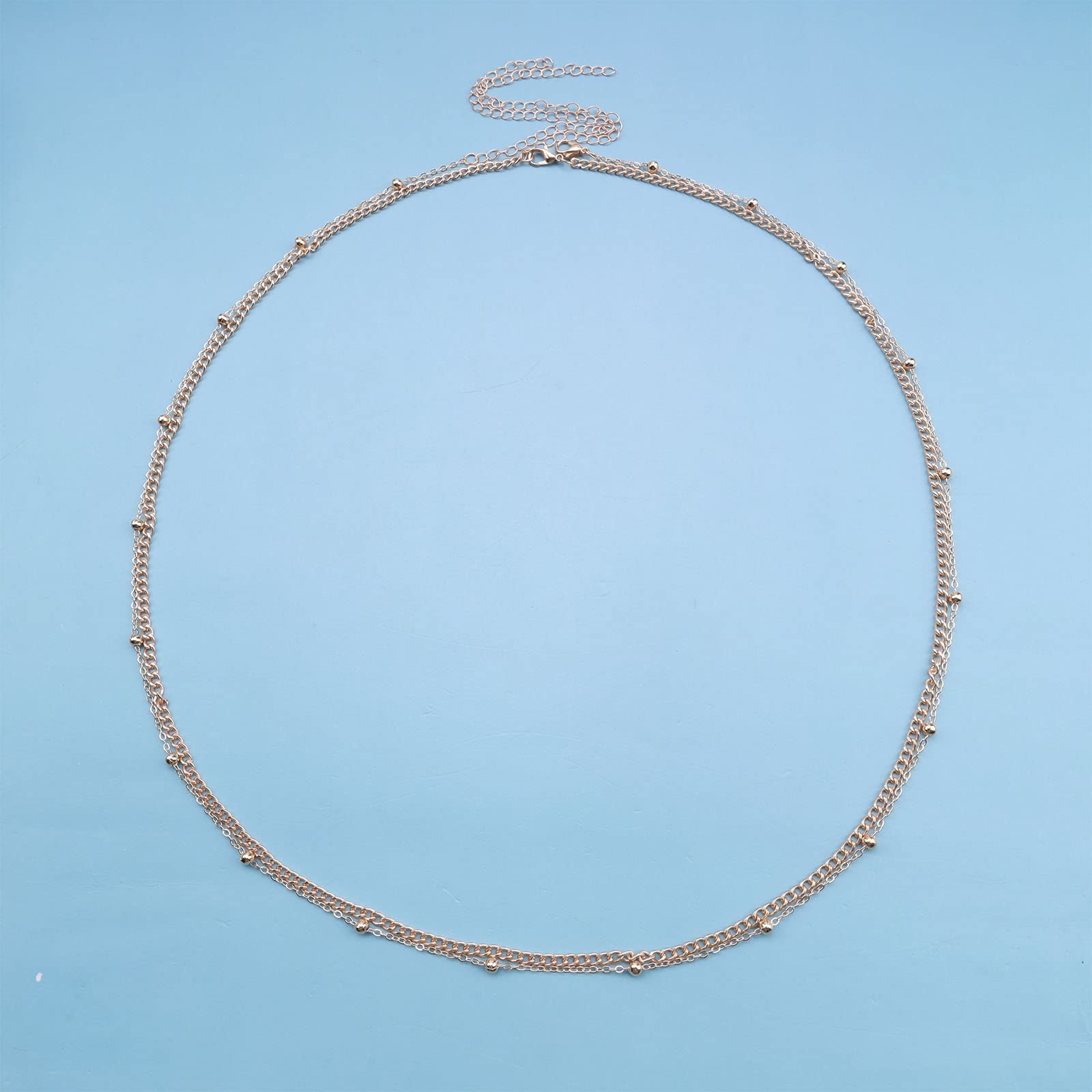 Boho Waist Beads Body Chain - Gold Layered Belly Belt for Women | Sexy Bikini Body Harness Jewelry | Perfect for Beach Parties, Music Festivals & Summer Vacations