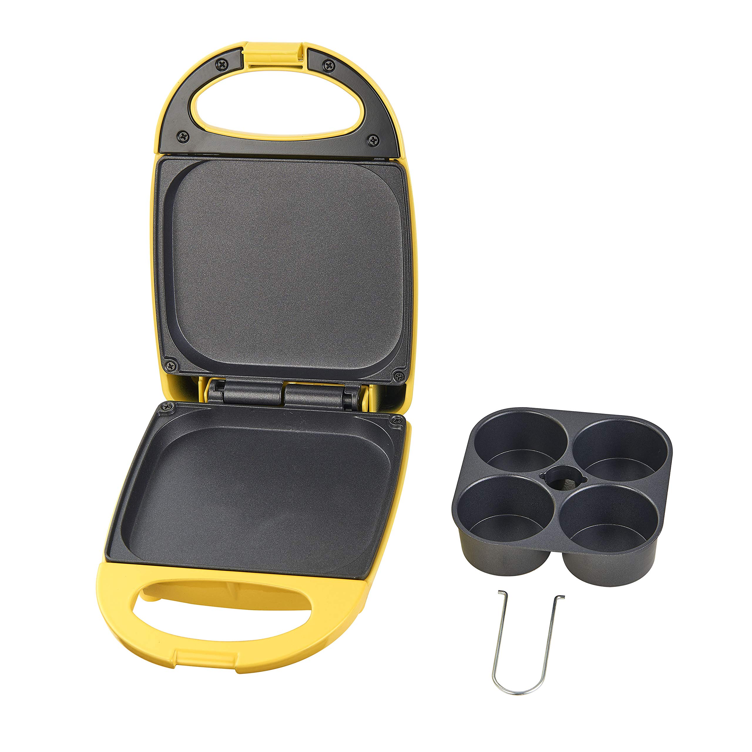 Salton Egg Bite Pie Maker - Nonstick Electric Mini Pie Maker for Egg Bites, Quiches & Tarts - Perfect for Breakfast, Brunch & Party Snacks (Yellow)