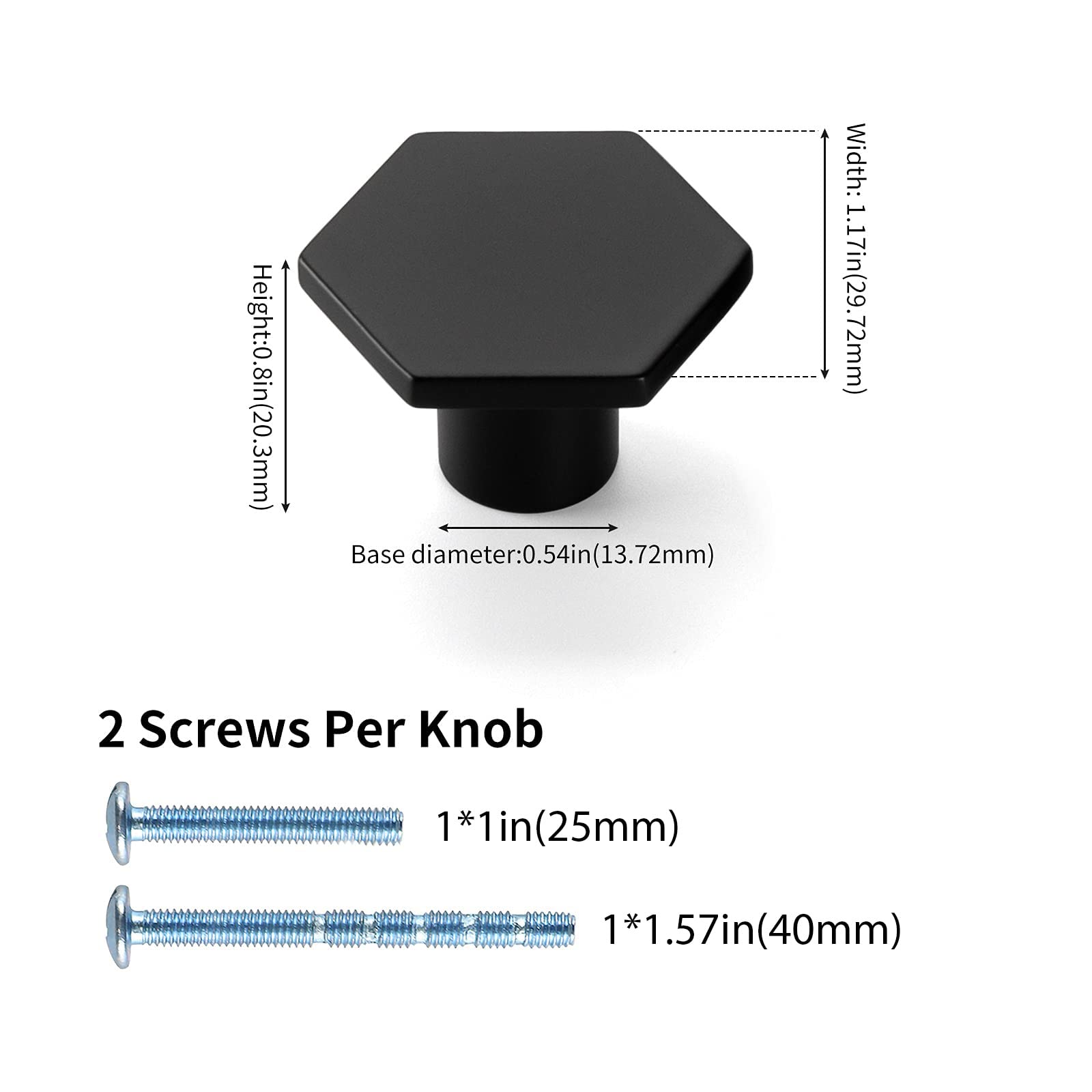 Goldenwarm 5 Pack Black Drawer Knobs - Matte Black Cabinet Hardware for Kitchen, Bathroom & Dresser - Durable & Stylish Pulls for Cabinets, Furniture & Home Decor