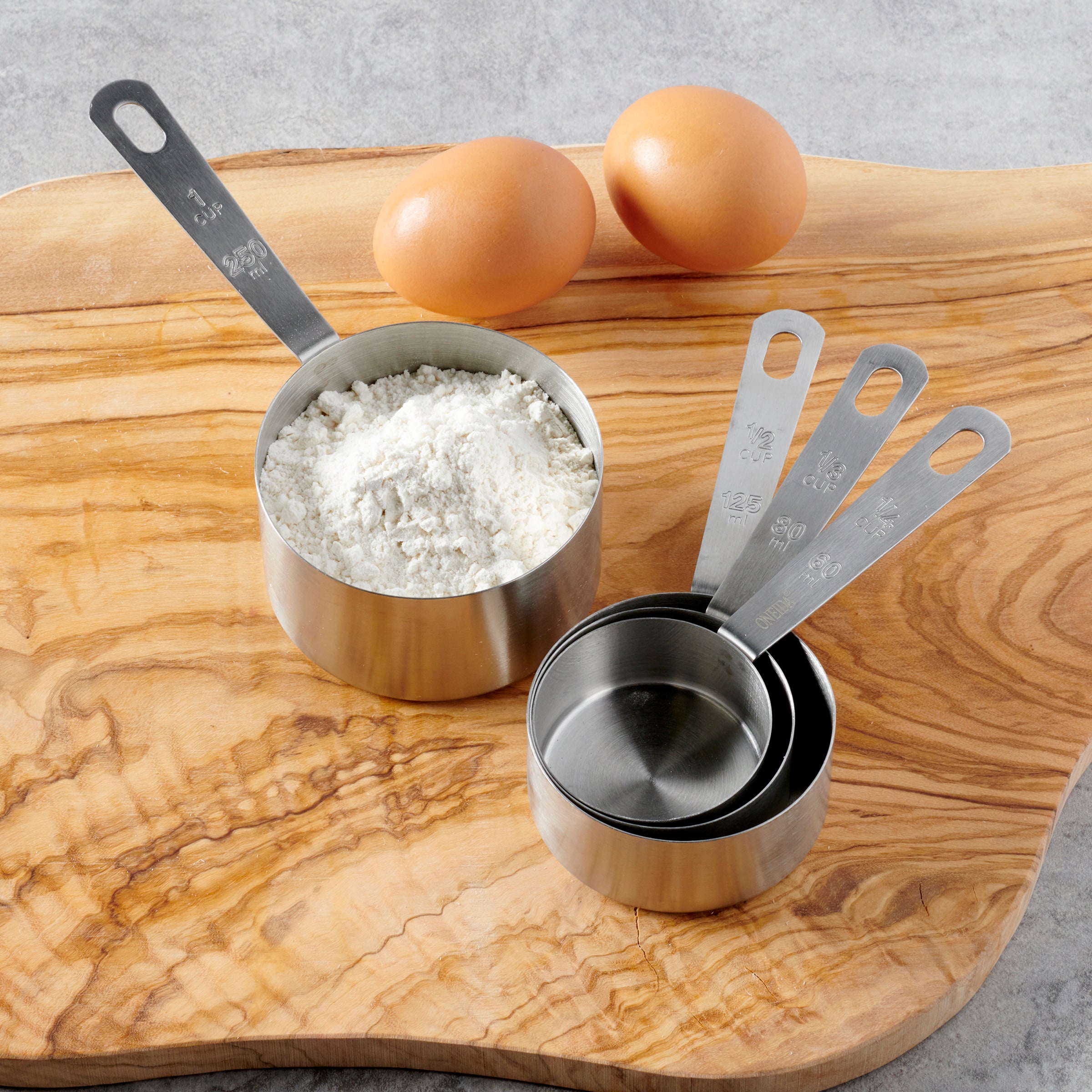 Premium 4-Piece Measuring Cups Set - Stainless Steel Kitchen Essentials for Baking & Cooking - Perfect for Home Chefs & Professional Bakers