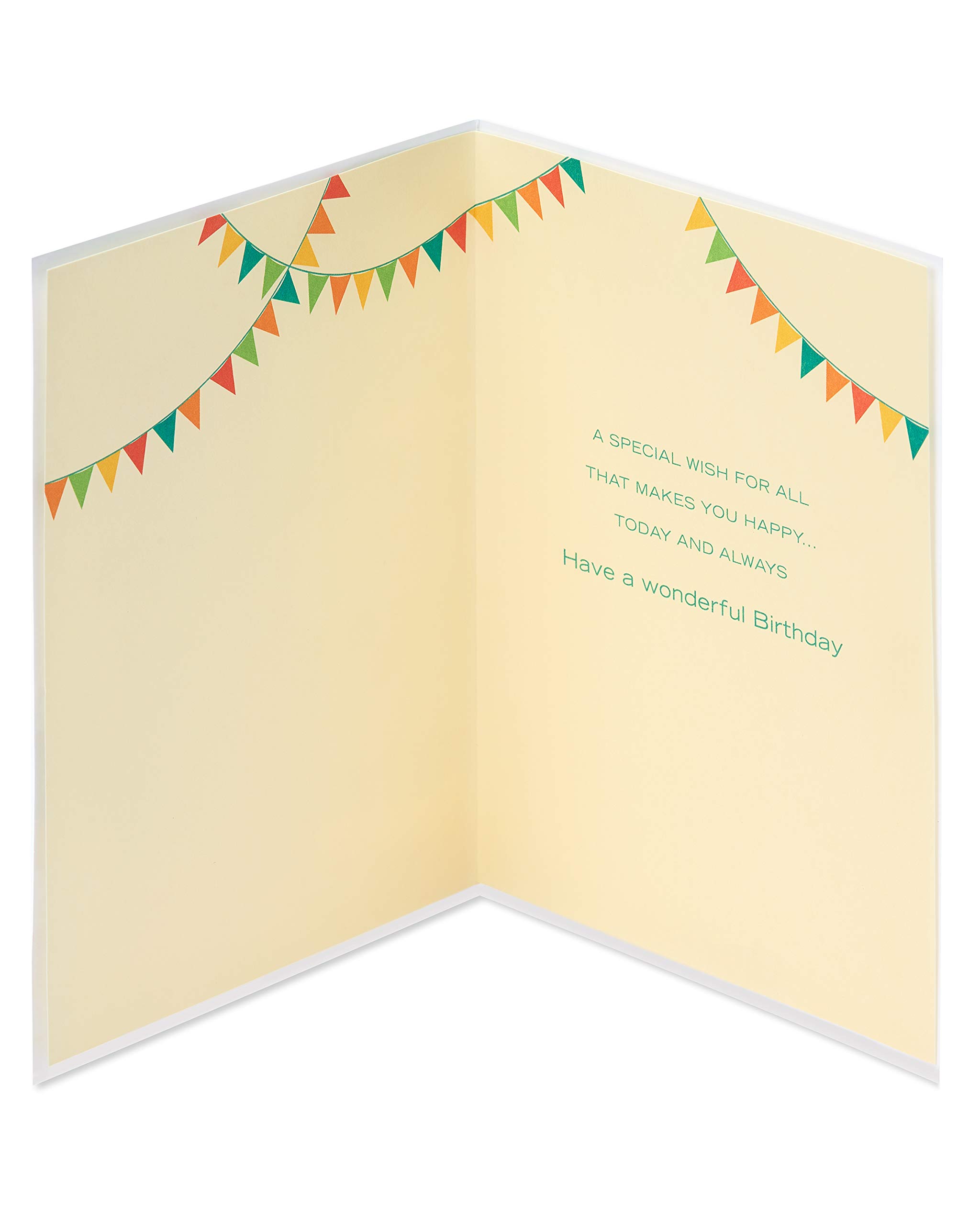 Papyrus Birthday Greeting Card - Wonderful Birthday Wishes for Friends & Family - Perfect for Birthdays, Anniversaries & Special Occasions