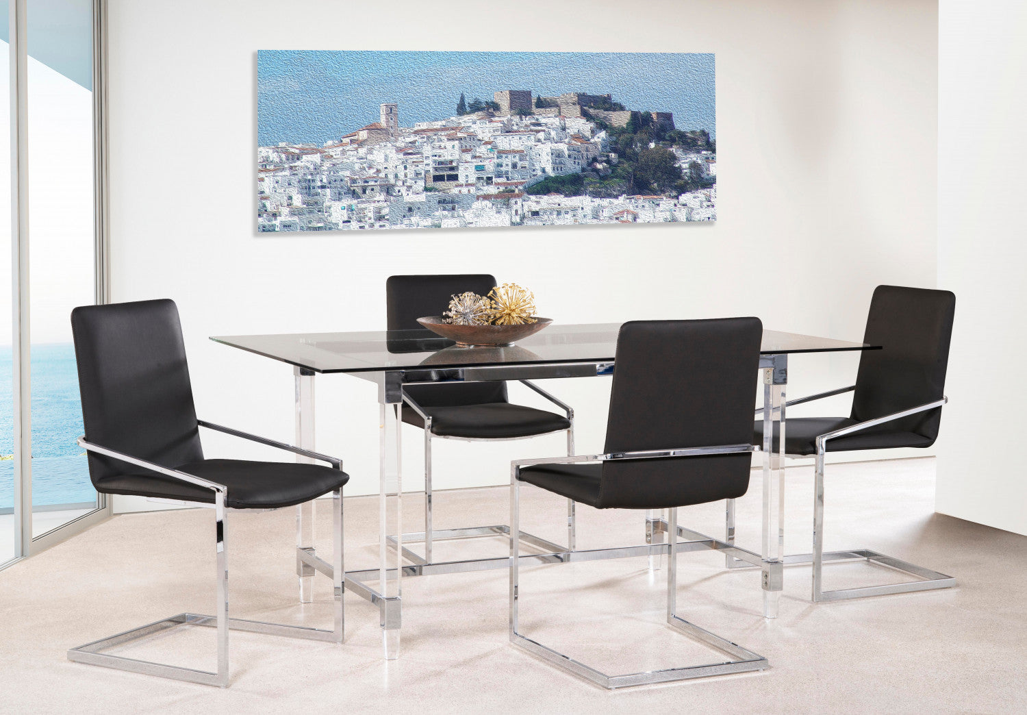 Ariya Modern Dining Chairs Set of 2 - Dark Grey Upholstered Kitchen Chairs for Dining Room, Breakfast Nook & Small Spaces