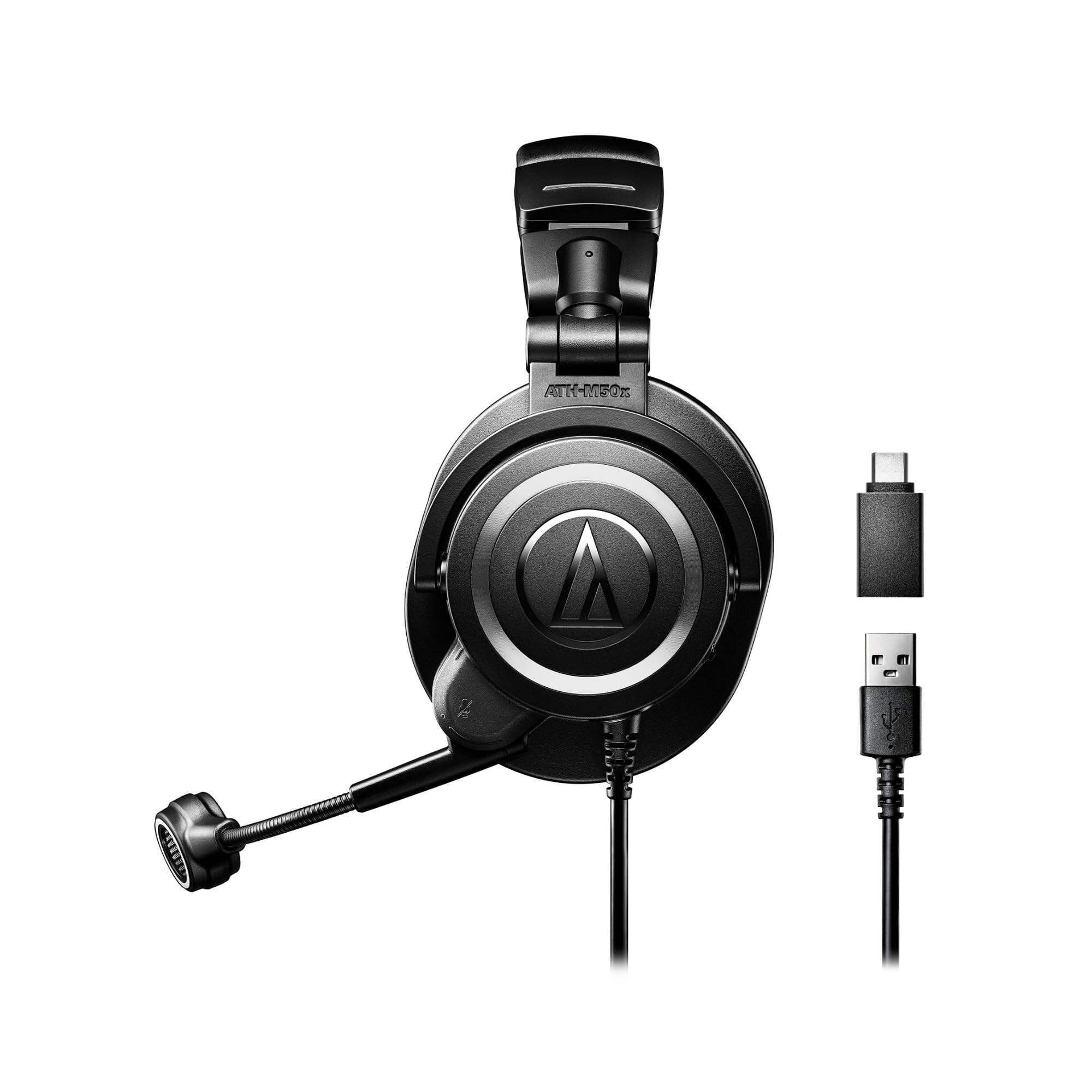 Audio-Technica ATH-M50xSTS-USB Professional Studio Monitor Headphones with USB for Streaming, Gaming & Podcasting - Perfect for Twitch, YouTube & Home Recording Studios