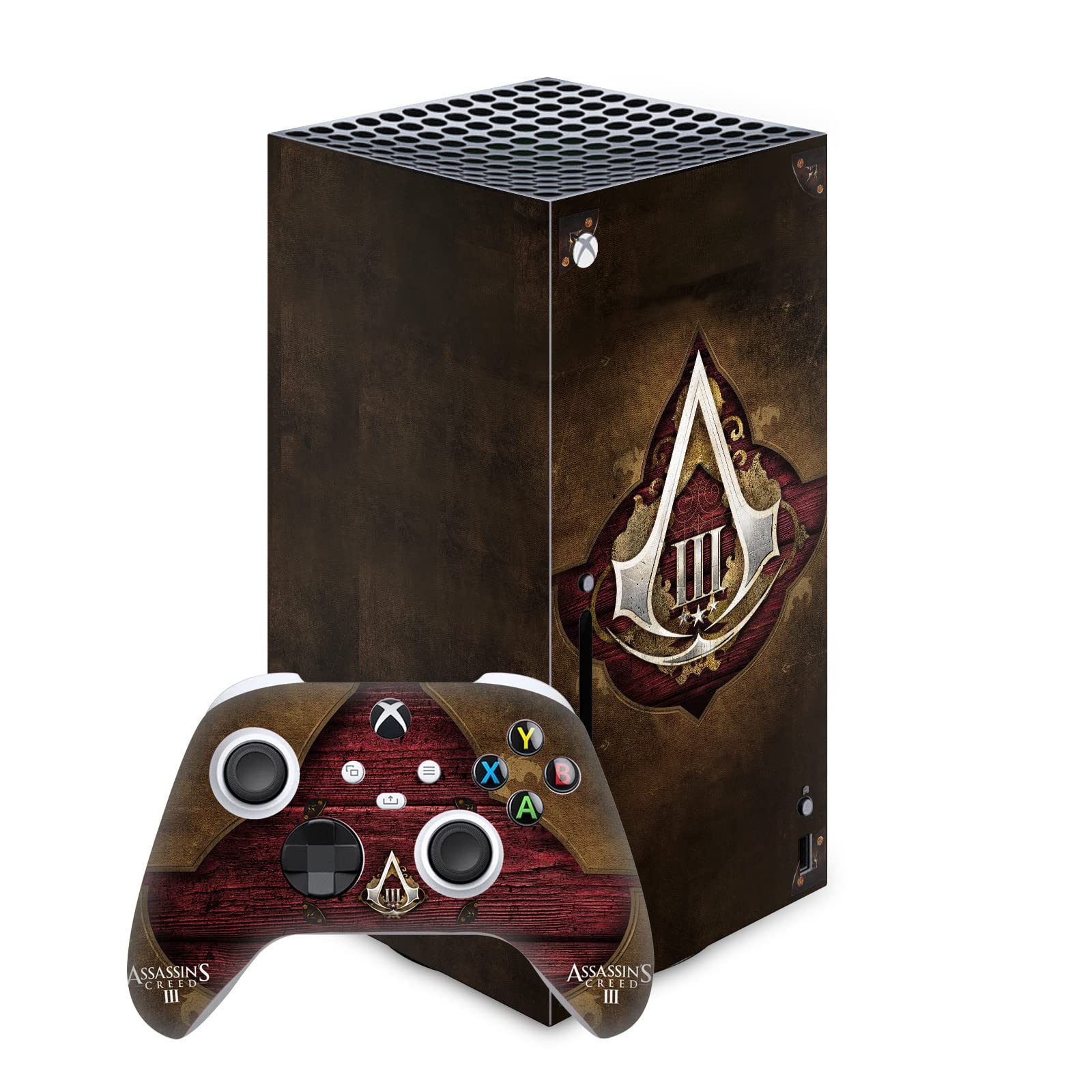 Officially Licensed Assassin's Creed Freedom Edition III Gaming Skin Decal - Matte Vinyl Sticker Cover for Xbox Series X Console & Controller Bundle - Perfect for Gaming Setups & Collector Displays