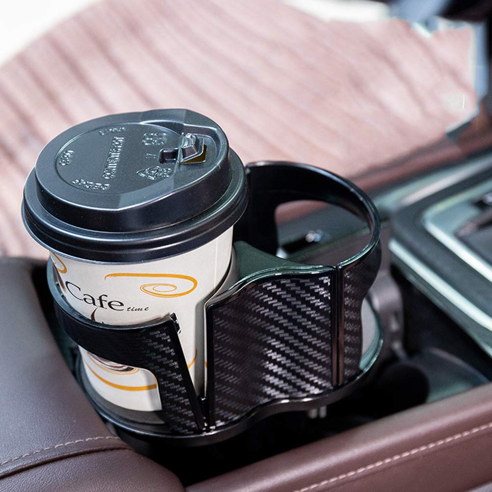 VOSAREA Car Cup Holder Organizer - Dual Drink Bottle Stand for Vehicle, Black - Perfect for Coffee, Water Bottles & Beverages in Cars, Trucks & SUVs